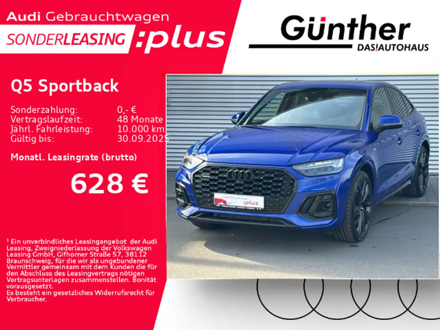 Audi Q5 S line 45 TFSI QUATTRO+WINTERRÄ+LUF Blau - 1