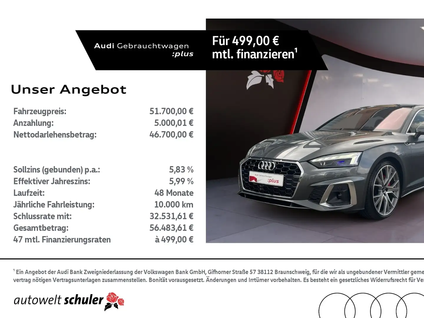 Audi A5 Sportback 40 2.0 TDI quattro S-tronic S-line  AHK Grau - 1