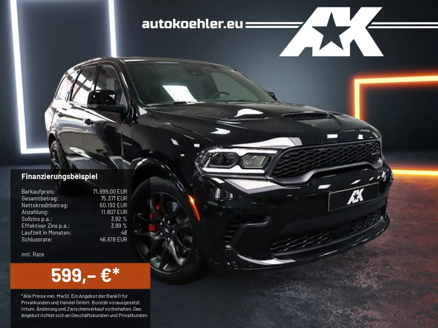 Dodge Durango 5,7 R/T,SRT Package,7-Sitzer,Voll!!! Noir - 1