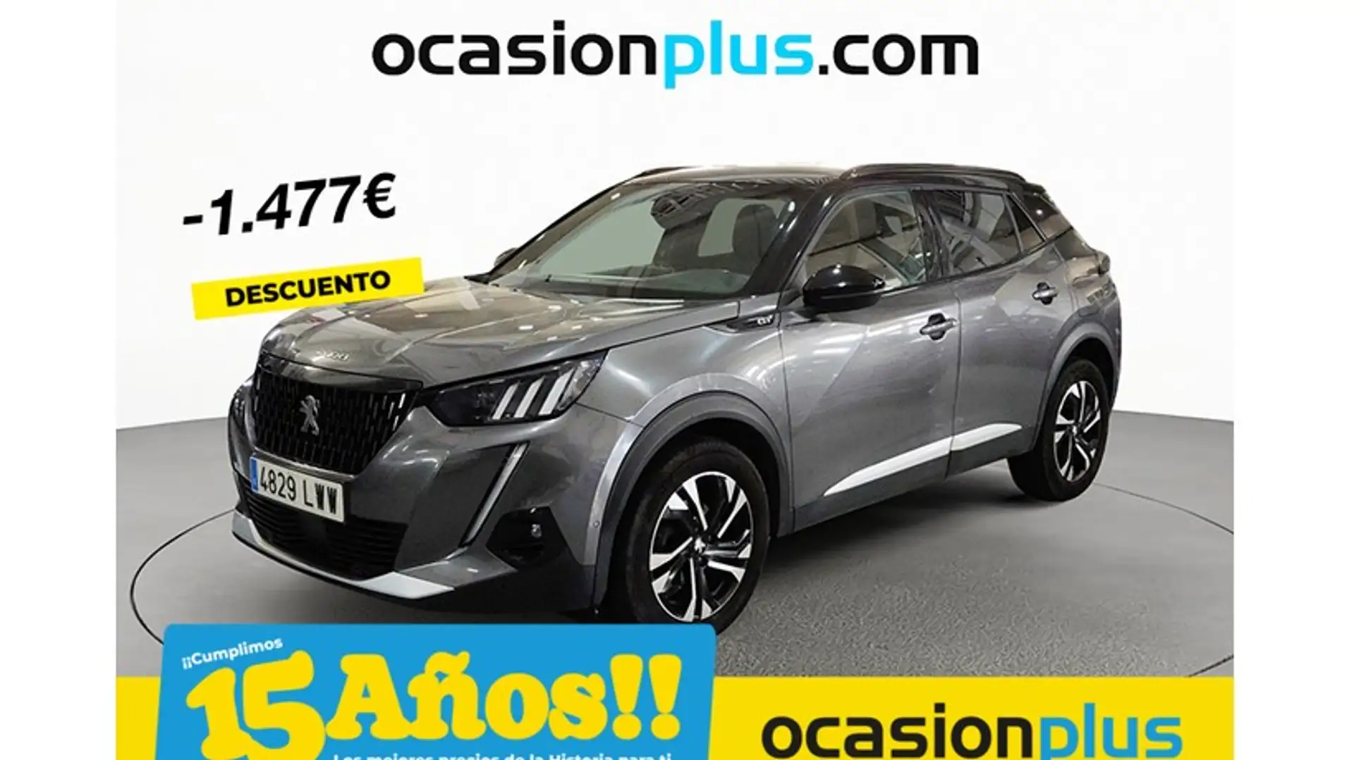 Peugeot 2008 1.2 PureTech S&S GT EAT8 130 Gris - 1