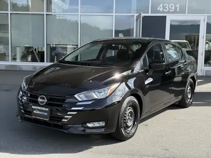 Black 2024 Nissan Versa S FWD Sedan Front-Wheel Drive Continuously Variable Transmission