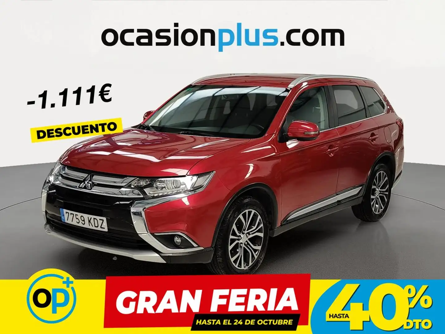 Mitsubishi Outlander 220DI-D Motion 2WD 7pl. Rojo - 1
