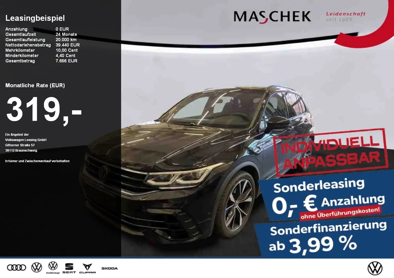 Volkswagen Tiguan R 2.0 TSI AHK Black Area View Frontscheibenh Schwarz - 1