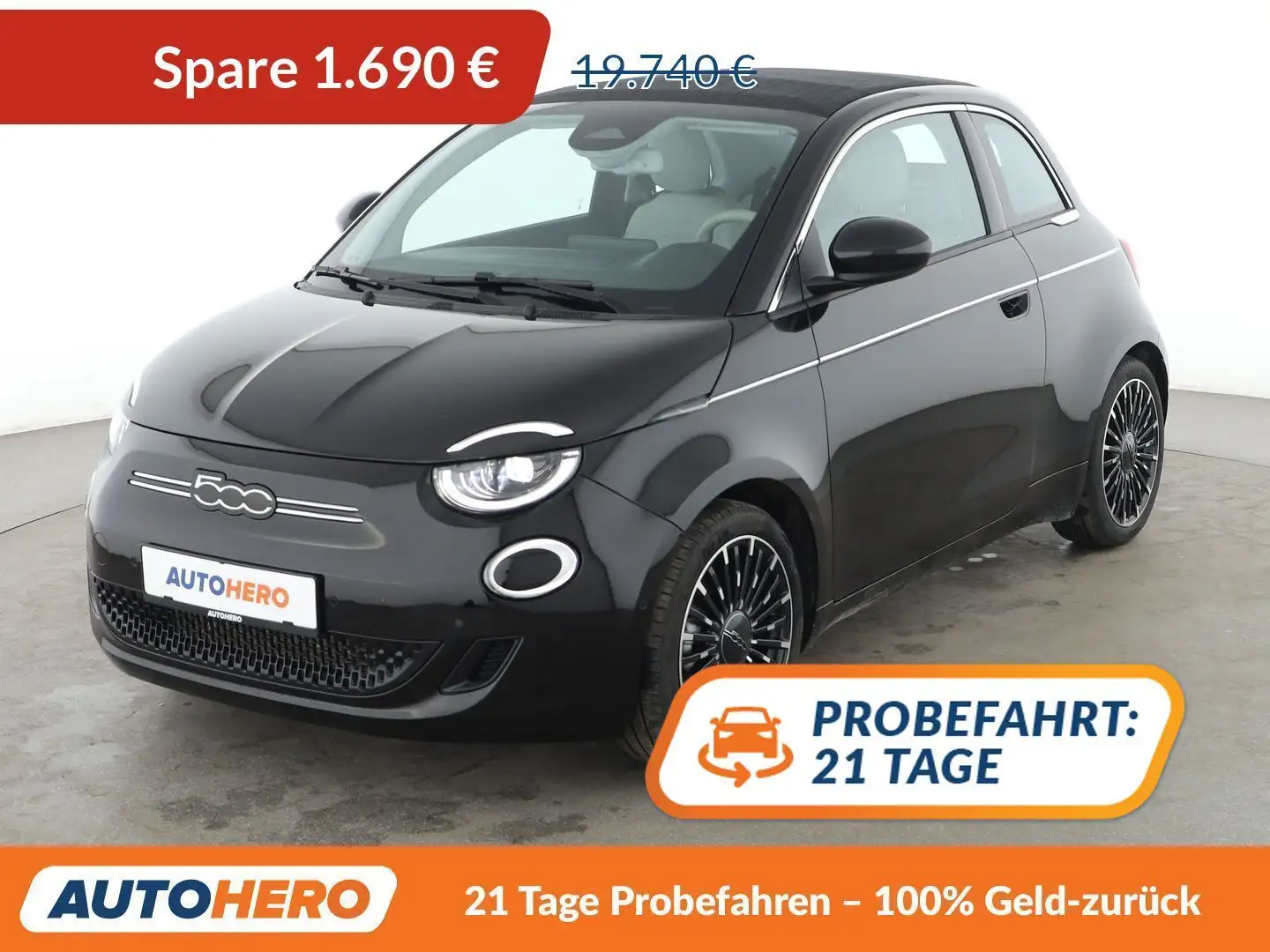 Fiat 500e electric drive 87 kW 'la Prima' Aut.*NAVI*LED*ACC* Schwarz - 1