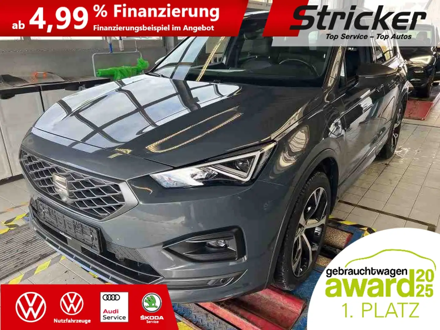SEAT Tarraco FR 1.4TSI e-hybrid 380,-ohne Anzahlung AHK Pano Grau - 1
