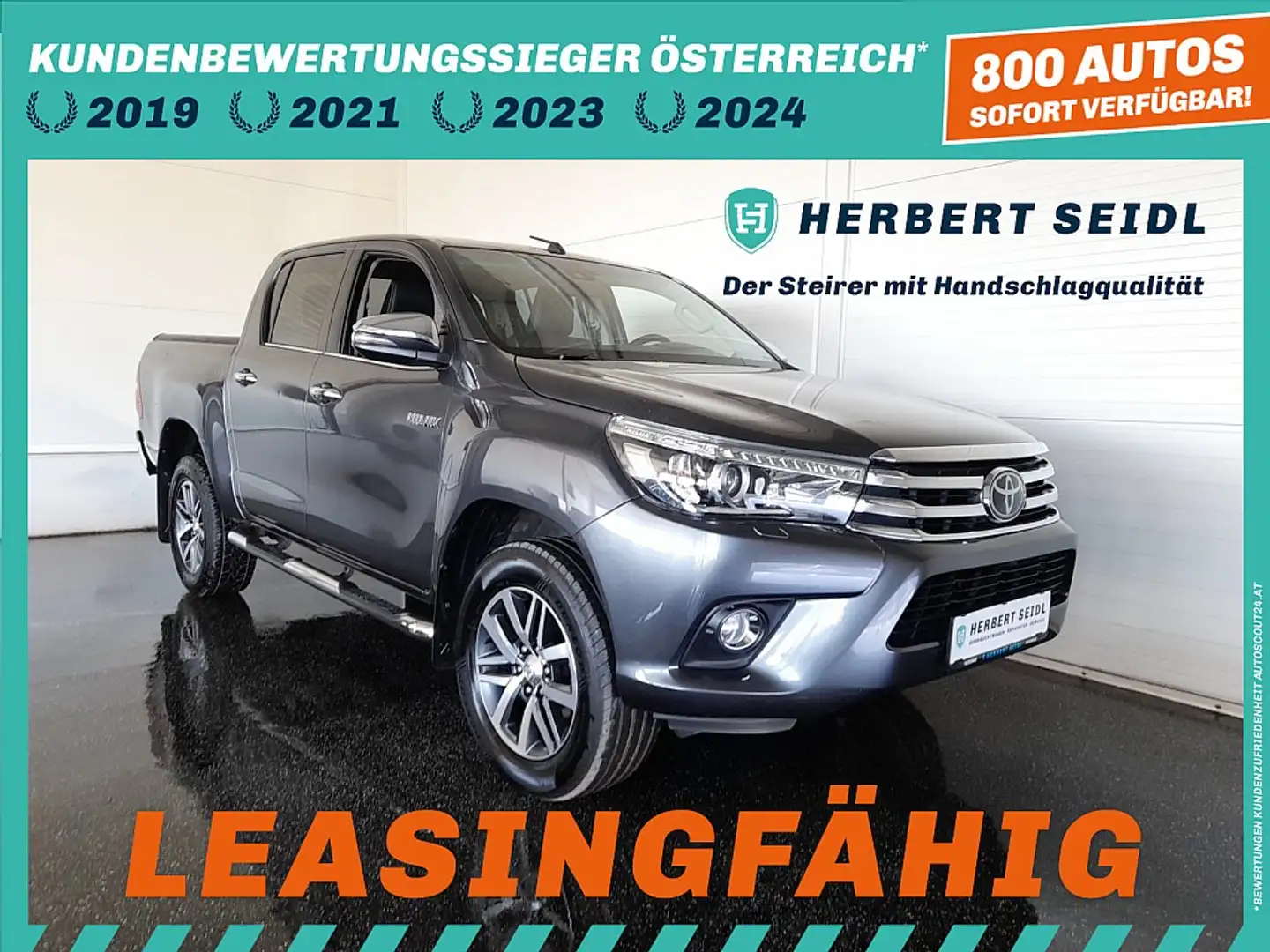Toyota Hilux LOUNGE 2,4D-4DDouble Cab Aut. 4D *LEDER / NAVI ... Gris - 1