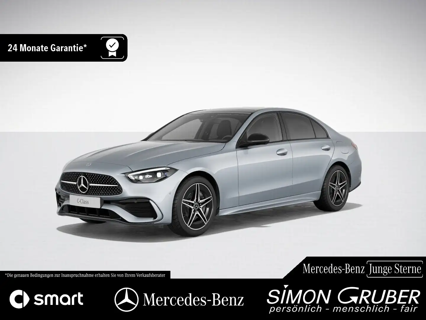 Mercedes-Benz C 400 e AMG Night Pano Burm DigiL HUD 360 ACC Silber - 1