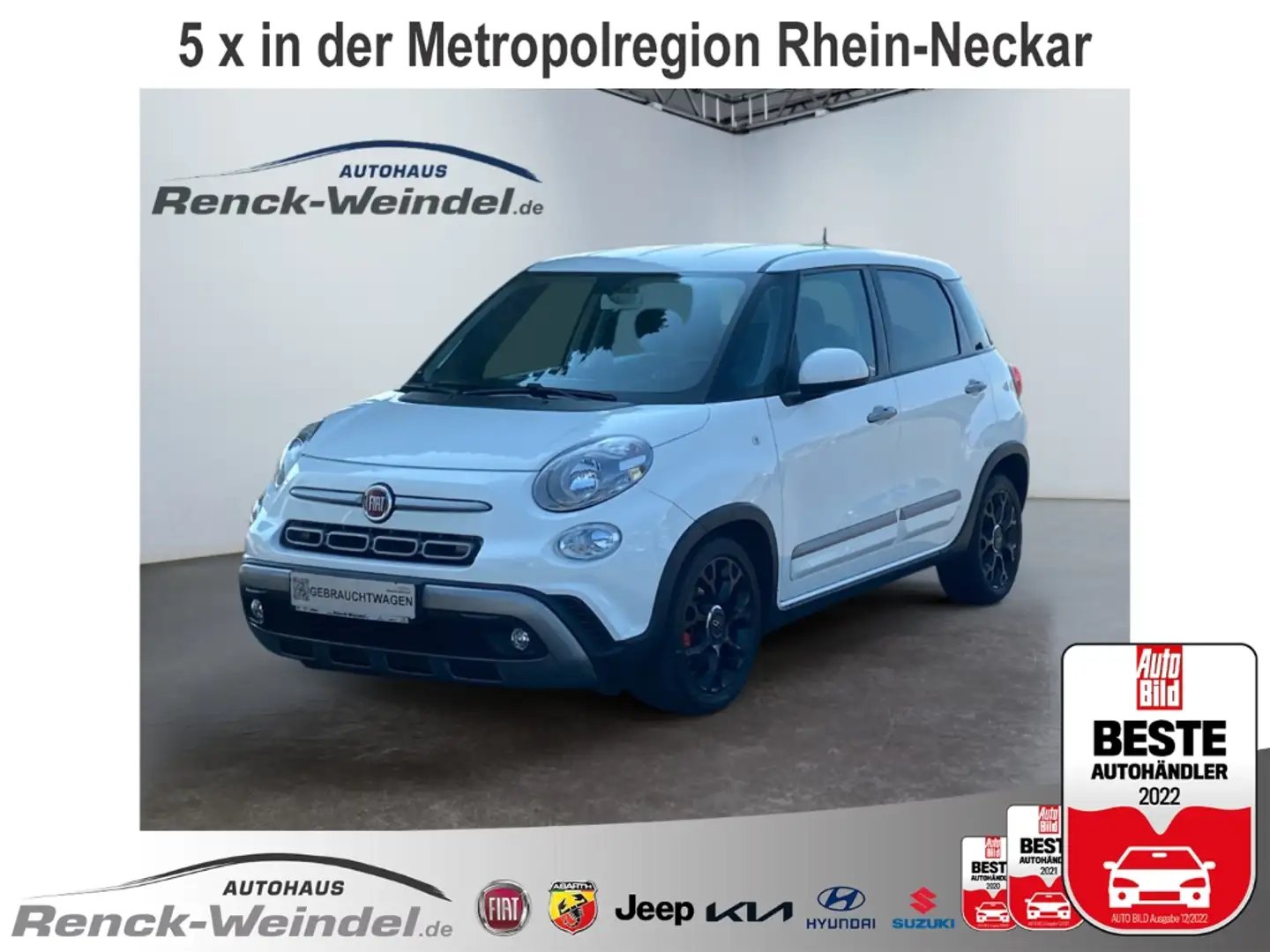 Fiat 500L CROSS 1.4 T-Jet Klima Navi Temp PDC BT DAB Apple C Weiß - 1