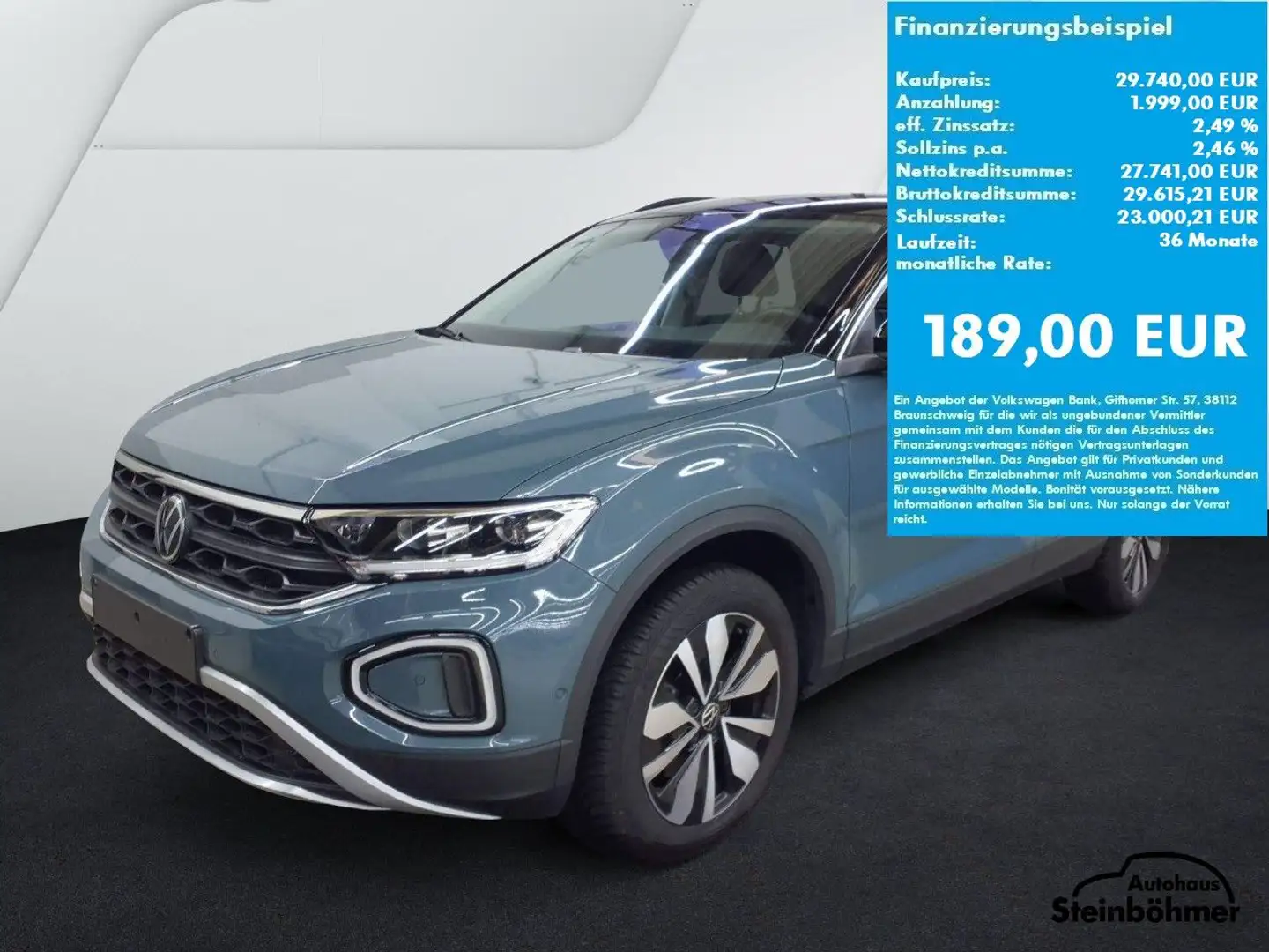 Volkswagen T-Roc GOAL 2.0TDI DSG LEDPlus NAV AHK ACC RearView Bleu - 2