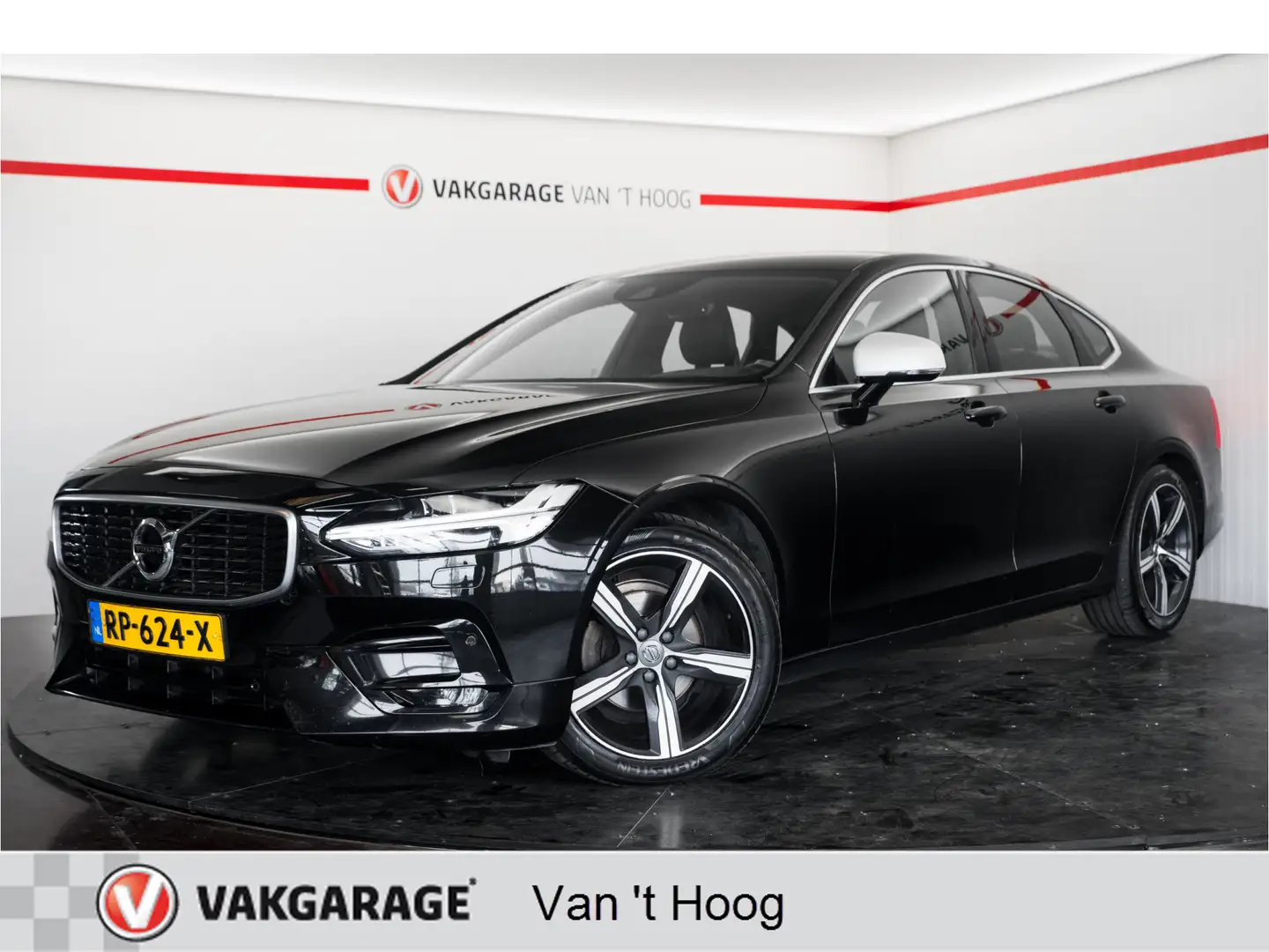 Volvo S90 2.0 D3 R-Design NL-Auto! Zwart - 1