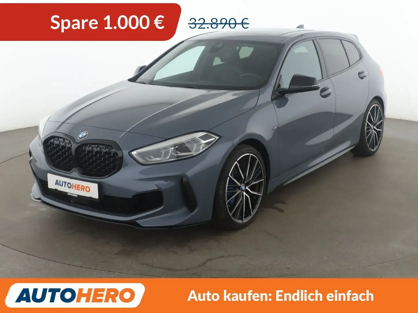 BMW 135 M135i xDrive Aut.*LED*NAVI*TEMPO*PDC*SHZ*KLIMA* Grau - 1