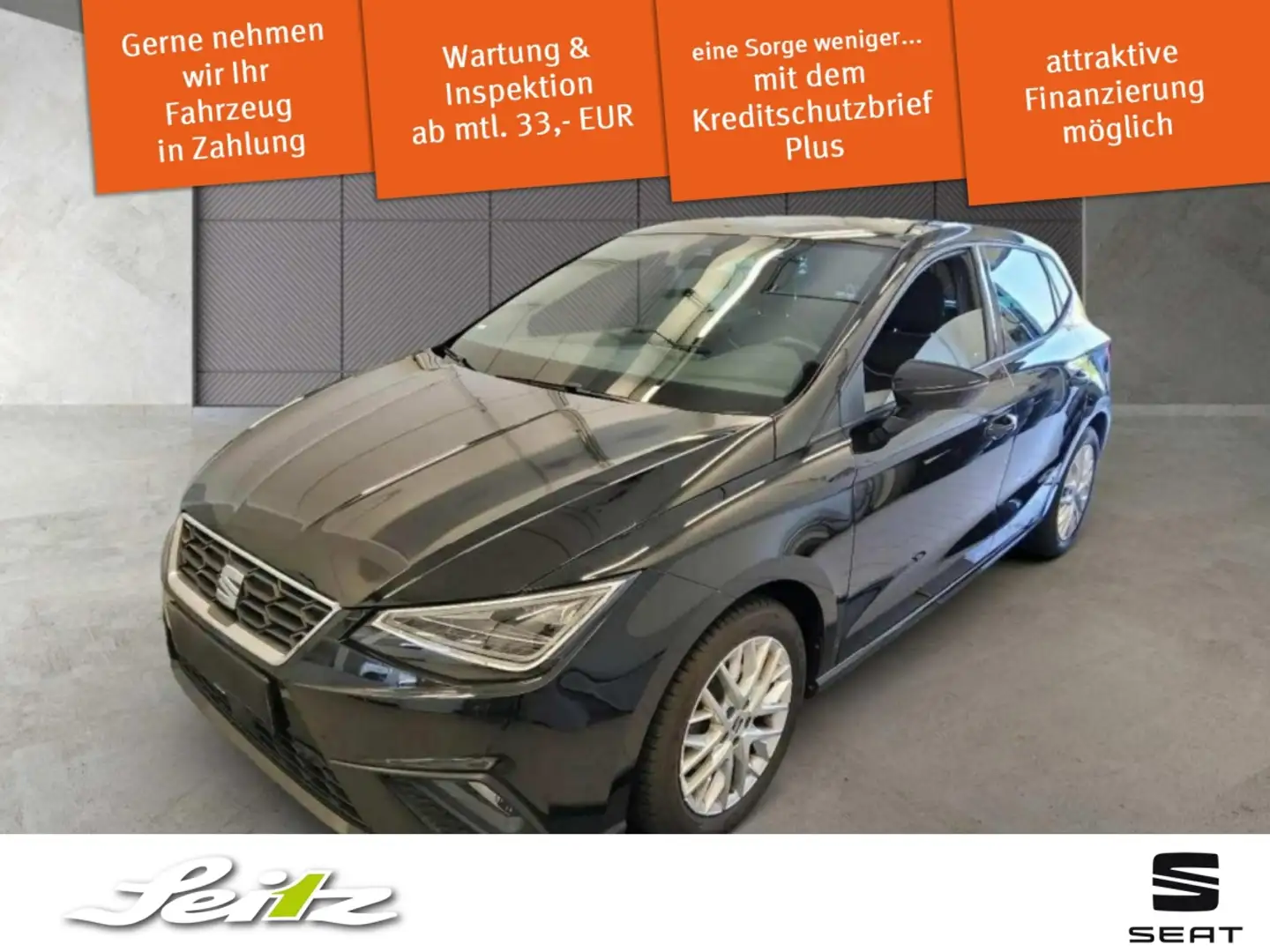 SEAT Ibiza 1.0 TSI FR *KAMERA*NAVI*SITZH* Schwarz - 1
