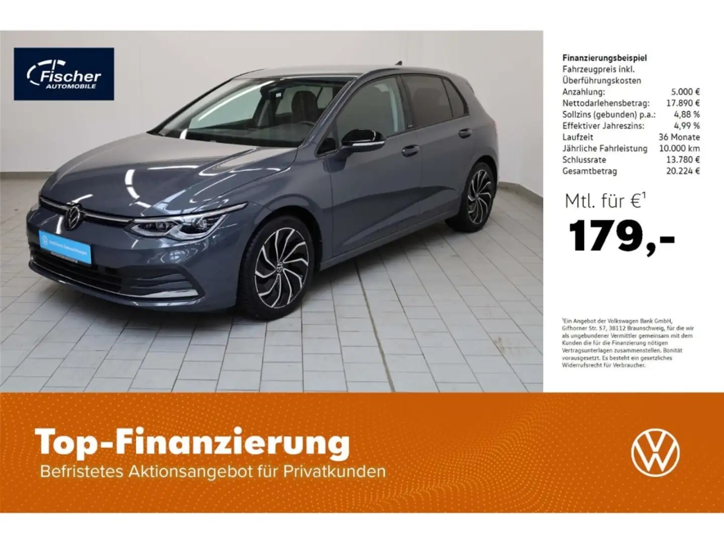 Volkswagen Golf 1.5 TSI OPF Active Grau - 1