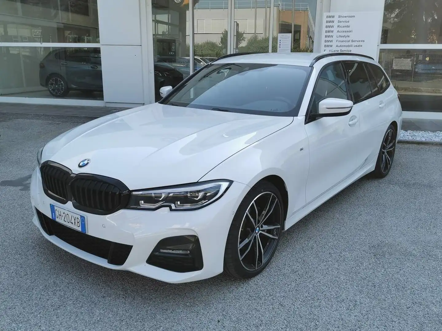 BMW 320 d Touring mhev 48V Msport auto Bianco - 1