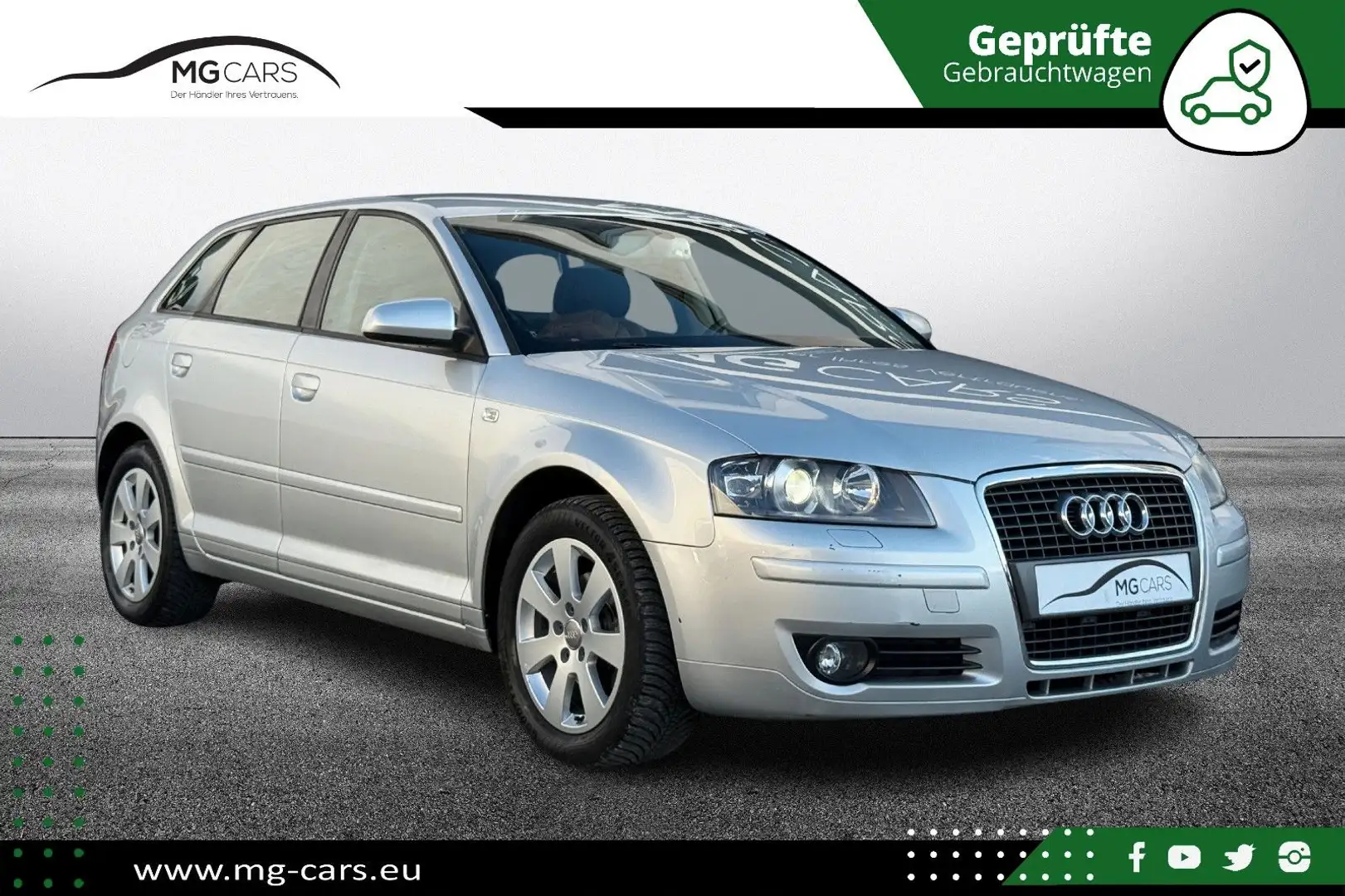 Audi A3 Sportback 1.6~Automatik~Xenon~69TKM~1.HD~SHZ! Silber - 1
