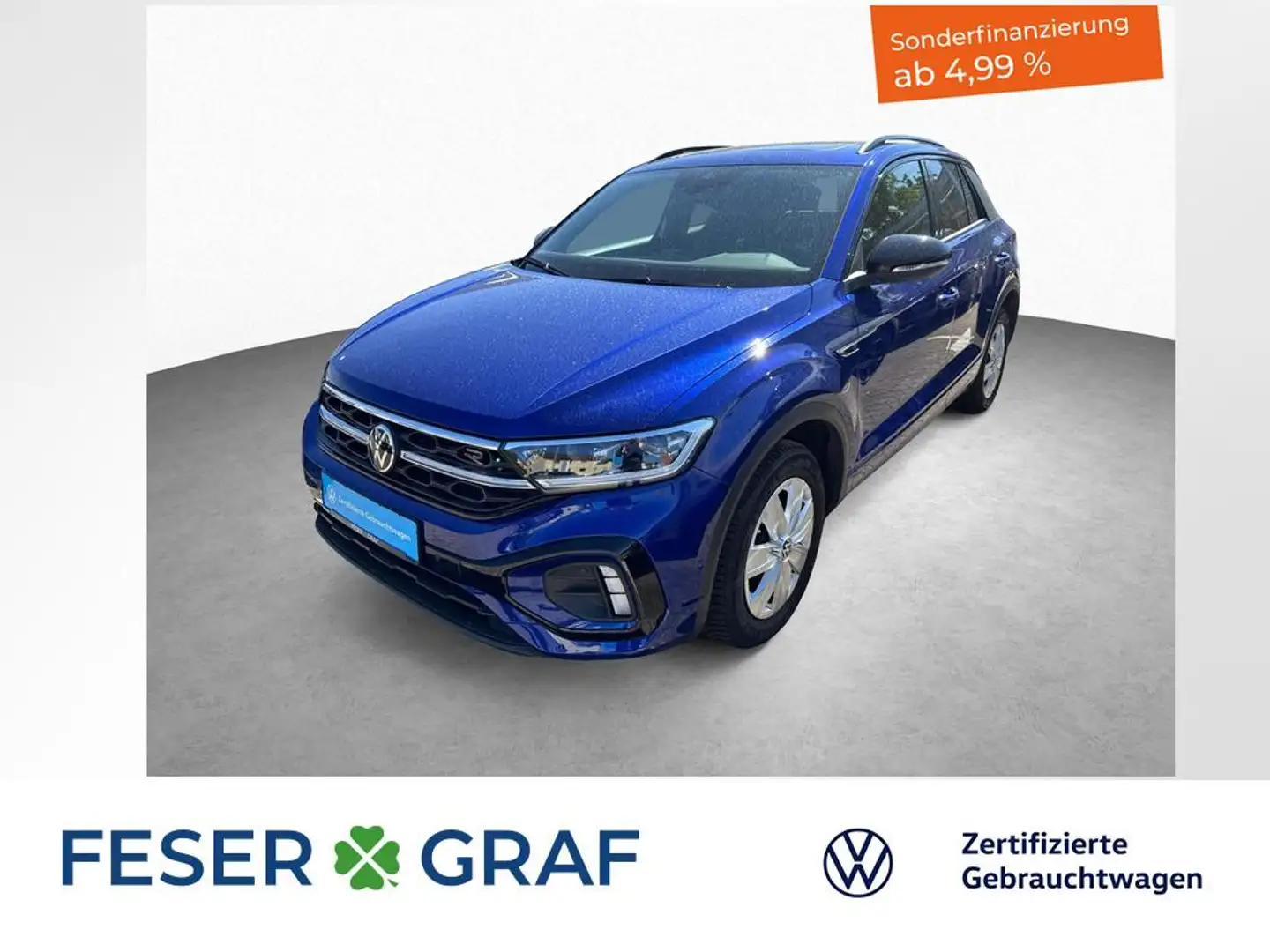 Volkswagen T-Roc R-Line 2.0 TDI 7-DSG KAMERA AHK PANO KEYLESS Blau - 1