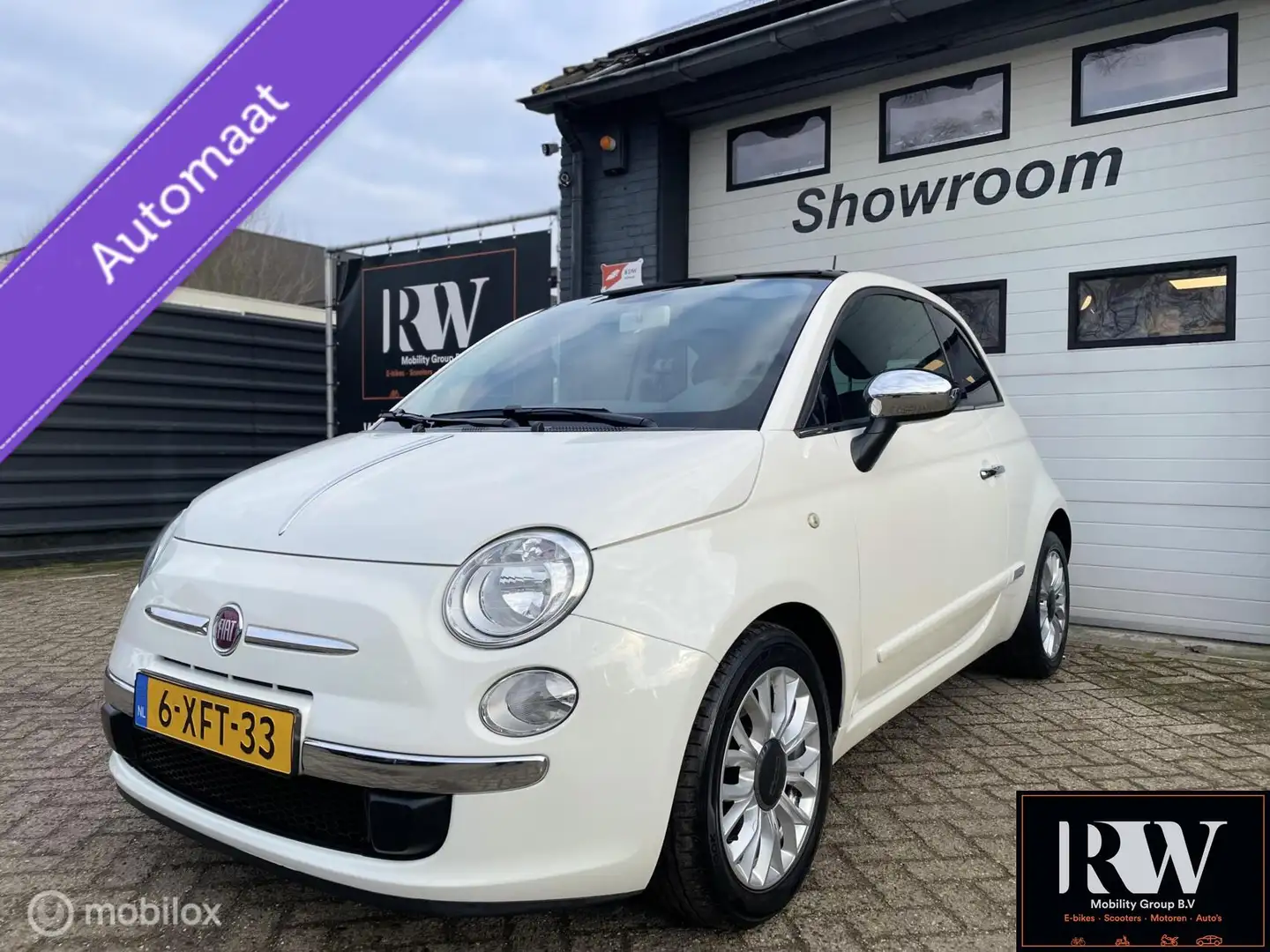 Fiat 500 0.9 TwinAir Turbo Lounge Automaat*Pano*Leer Weiß - 1