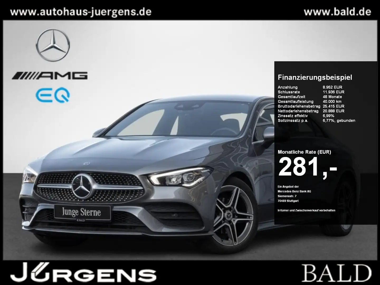 Mercedes-Benz CLA 180 AMG/Wide/LED/CarPlay/DAB/Temp/18" Grau - 1