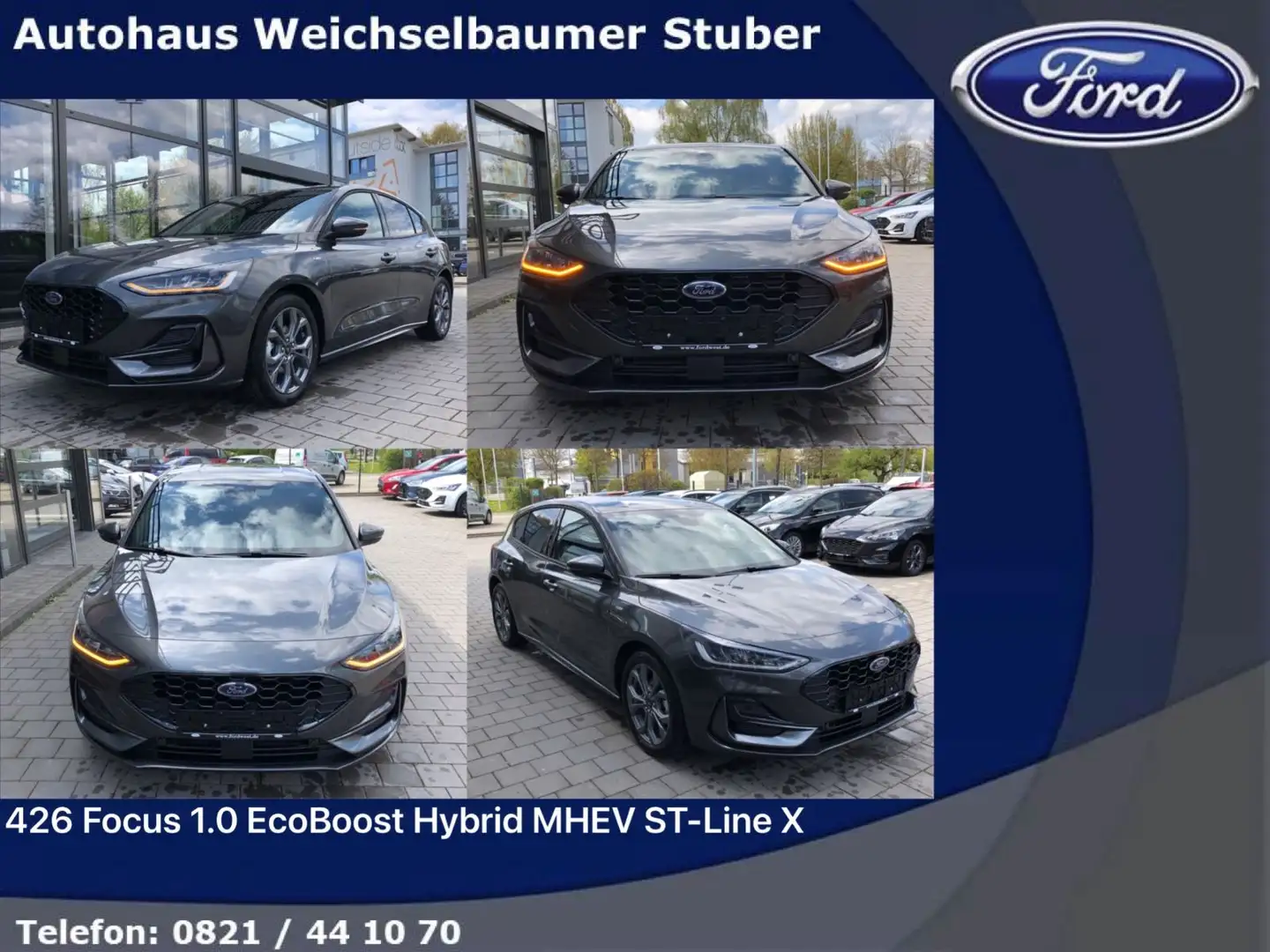 Ford Focus 426 Focus 1.0 EcoBoost Hybrid MHEV Aut ST-Line X Grey - 1