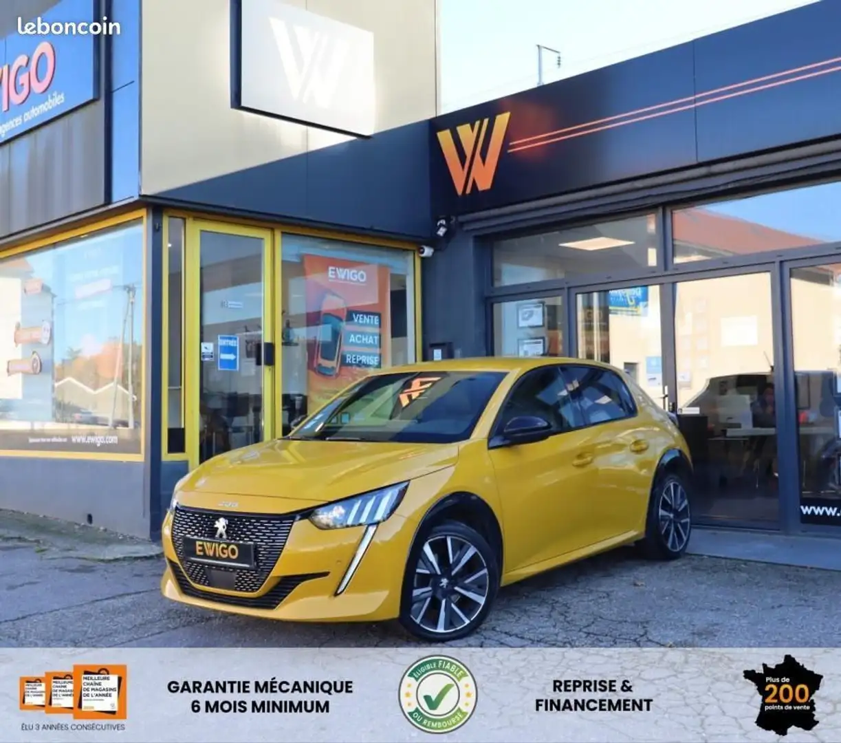 Peugeot 208 1.2 PURETECH 100 CH GT LINE EAT BVA CARPLAY CAMÉRA DE RECUL Jaune - 1