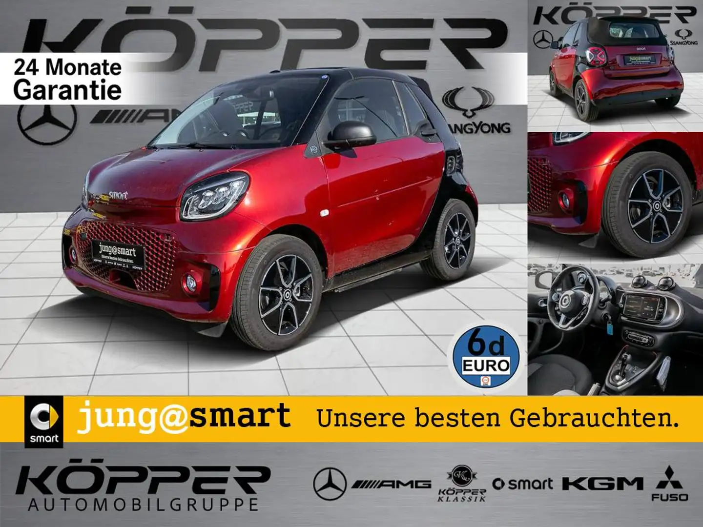 smart forTwo EQ cabrio Exclusive Red LAST ONE Kamera Rot - 1