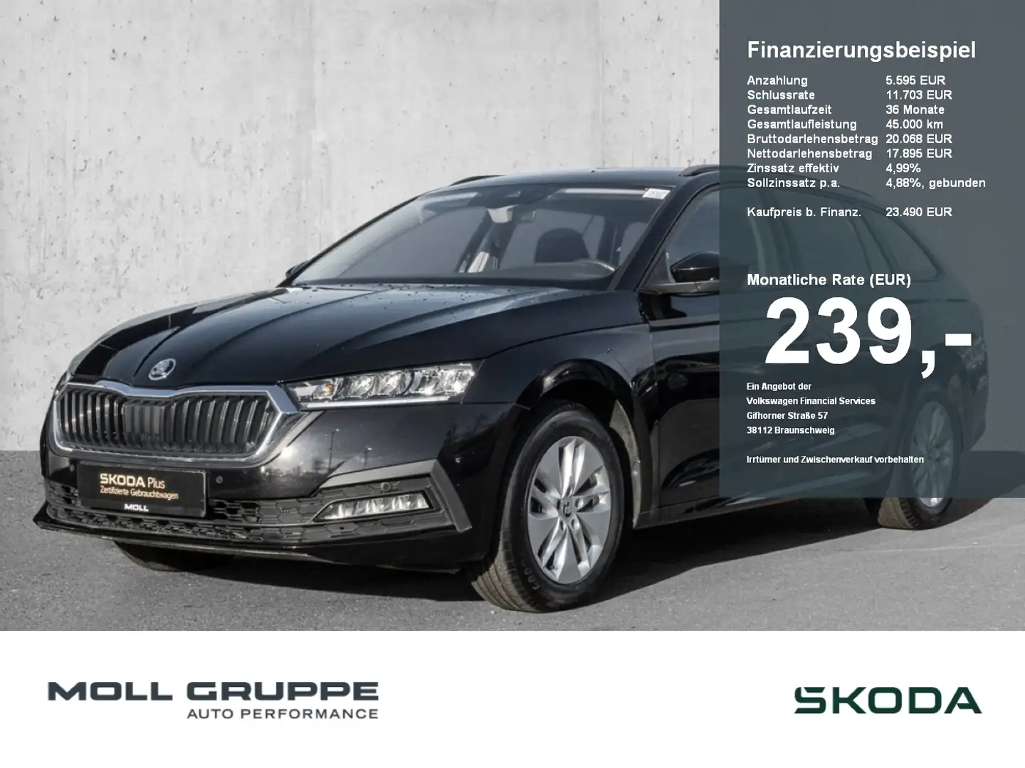 Skoda Octavia Combi 2.0 TDI DSG Ambition Schwarz - 1