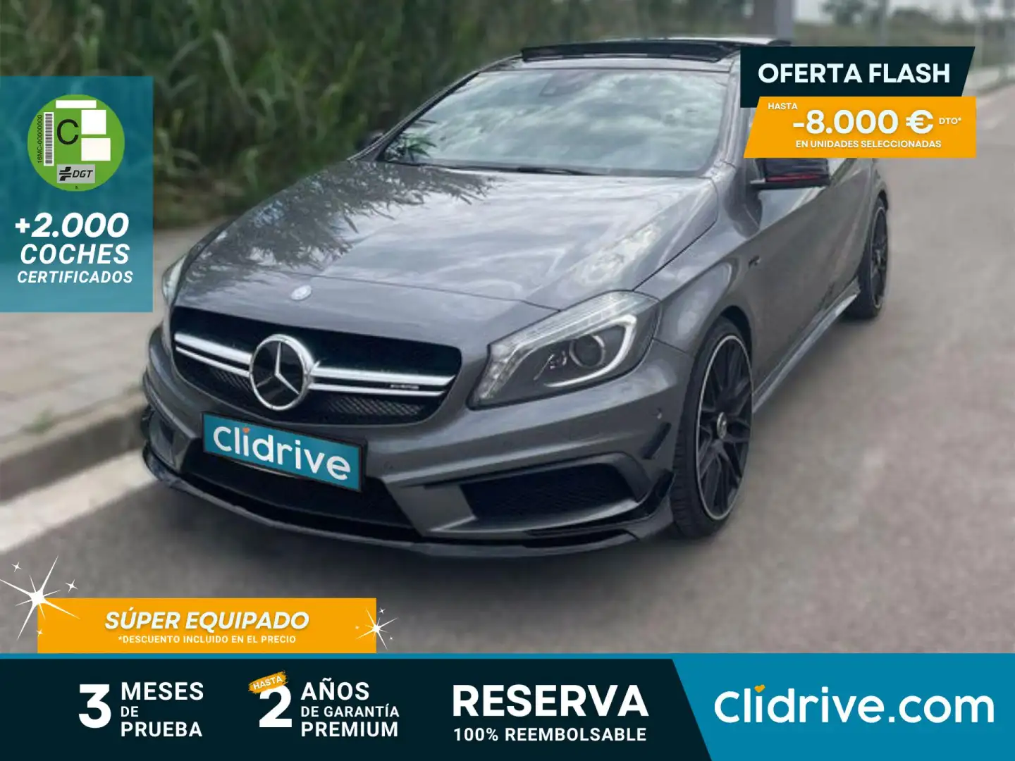 Mercedes-Benz A 45 AMG 4Matic 7G-DCT Gris - 1