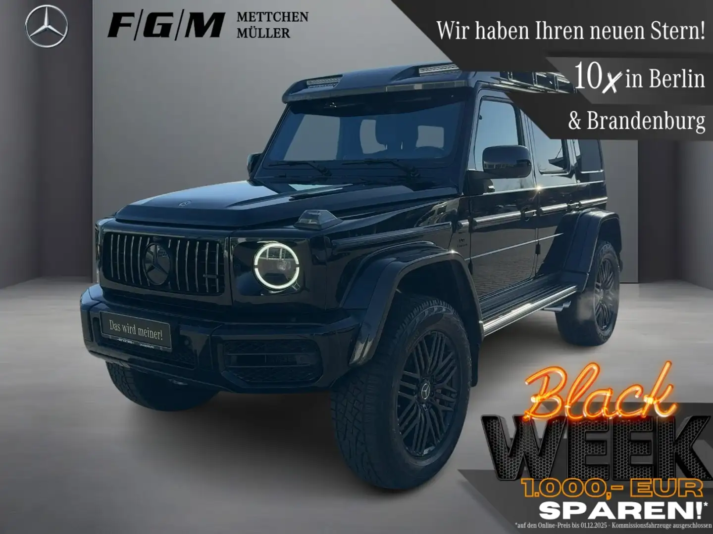 Mercedes-Benz G 63 AMG 4x4² Burm|MBeam|TWA|360|AHK|CarPlay|SHD Zwart - 1