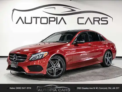 Red 2017 Mercedes-Benz C-Class Sedan All-Wheel Drive Automatic