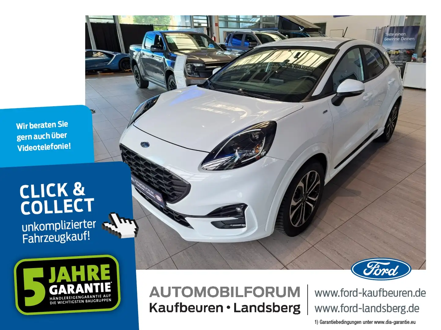 Ford Puma 1.0 EcoBoost ST-Linie LED Navi SHZ KlimaA Blanc - 1
