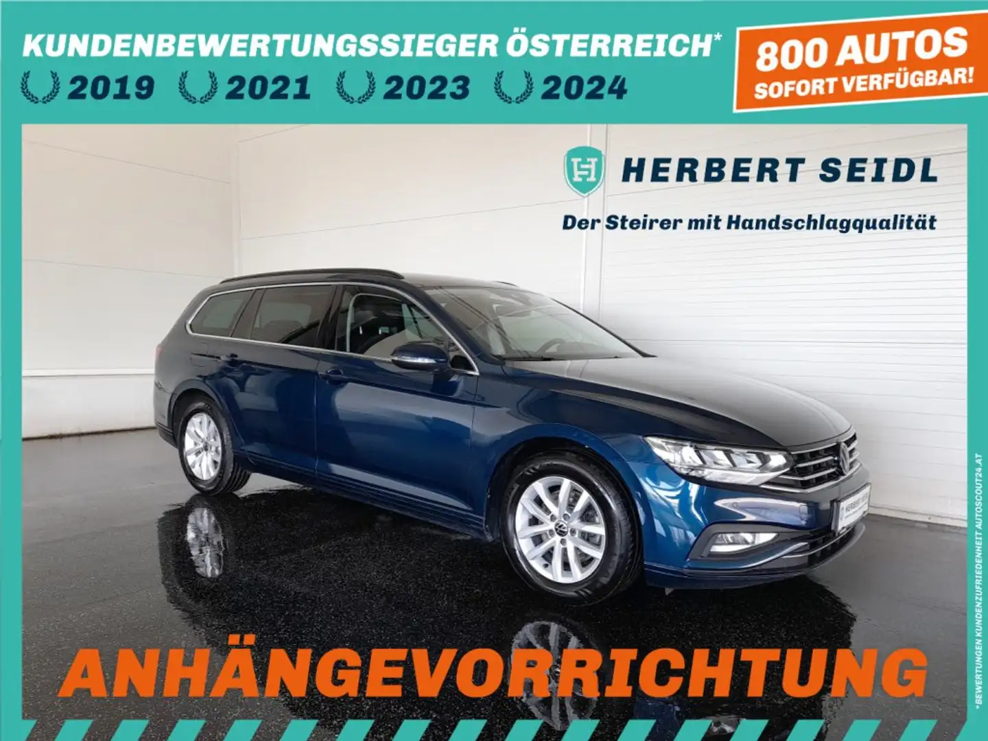 Volkswagen Passat Variant BUSINESS 2,0 TDI DSG *VOLL-LED / NAVI / AHV & KAMERA / ACC / SPORTMASSAGESITZ / VERKEHRSZEICHENASSIST* Blau - 1