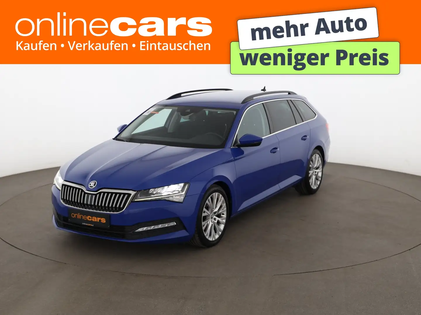 Skoda Superb Combi 2.0 TDI Ambition Aut LED SITZHZG PDC Blau - 1