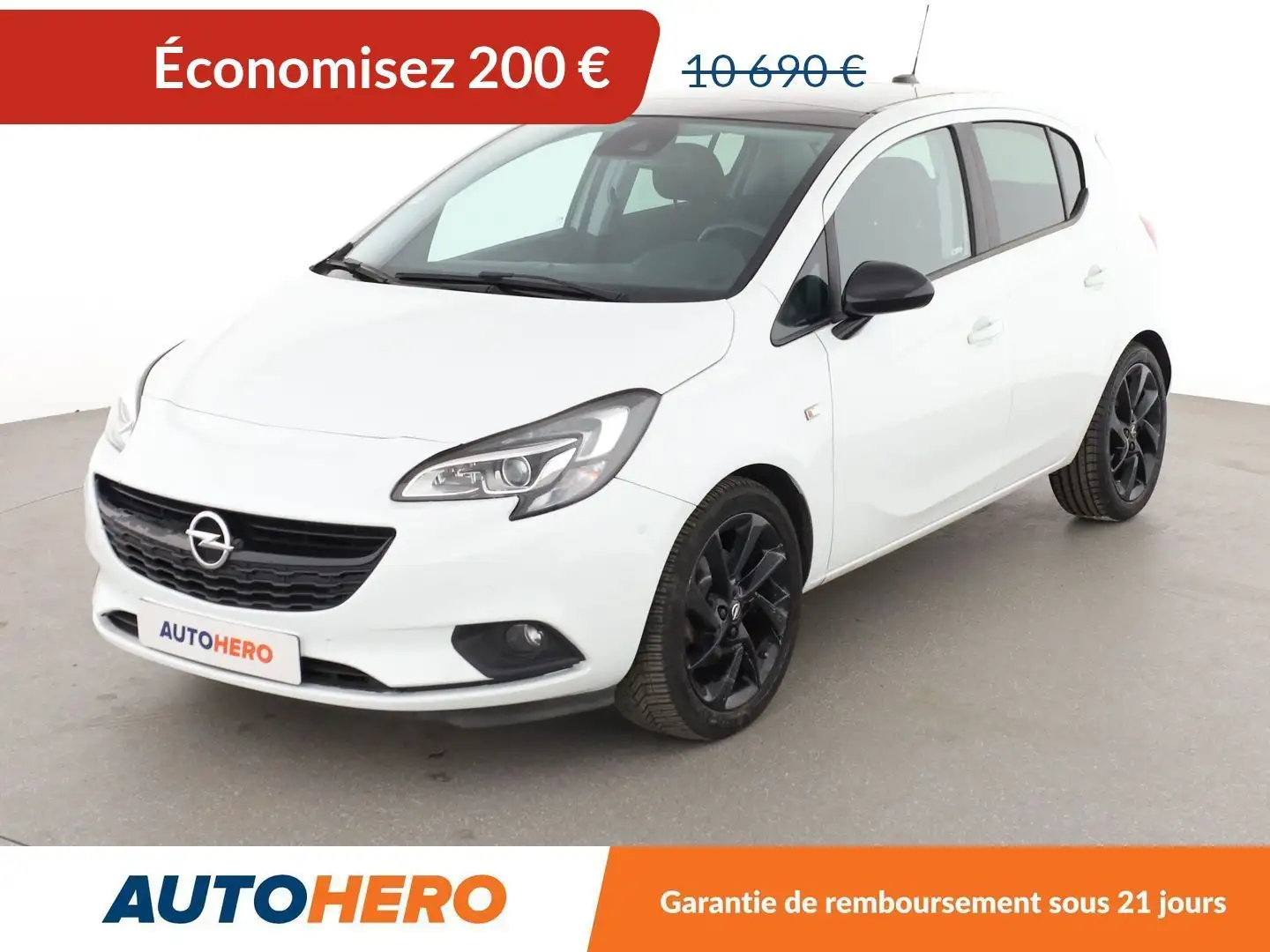 Opel Corsa 1.4 Turbo Black Edition Blanc - 1