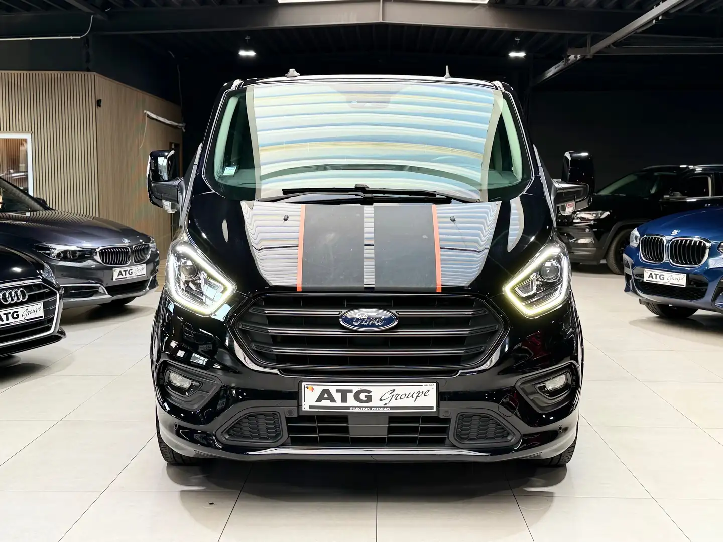 Ford Tourneo Custom SPORT 2.0TDCi 185CV BOITE AUTO LONG TVAC FULL OPTS Zwart - 2