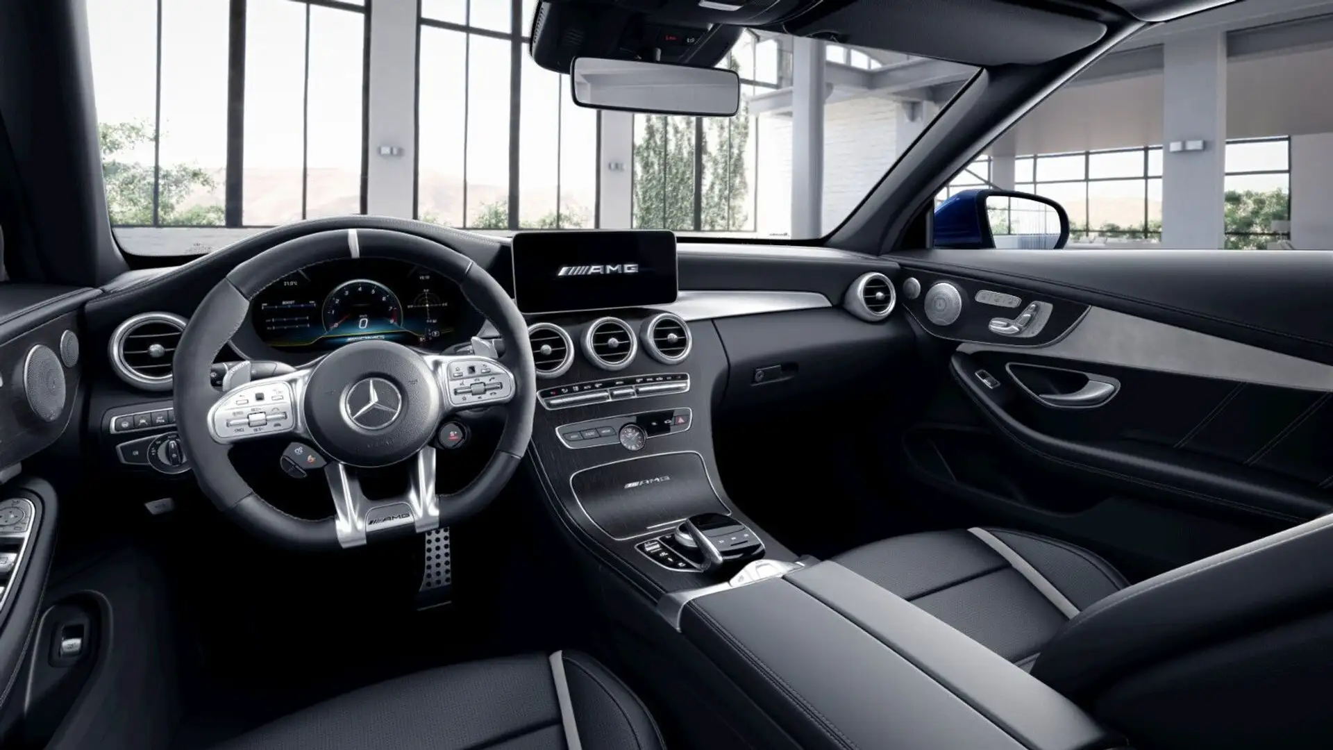 Mercedes-Benz C 63 AMG *1 Halter + MB * Deutsch* Unfallfrei Blau - 2