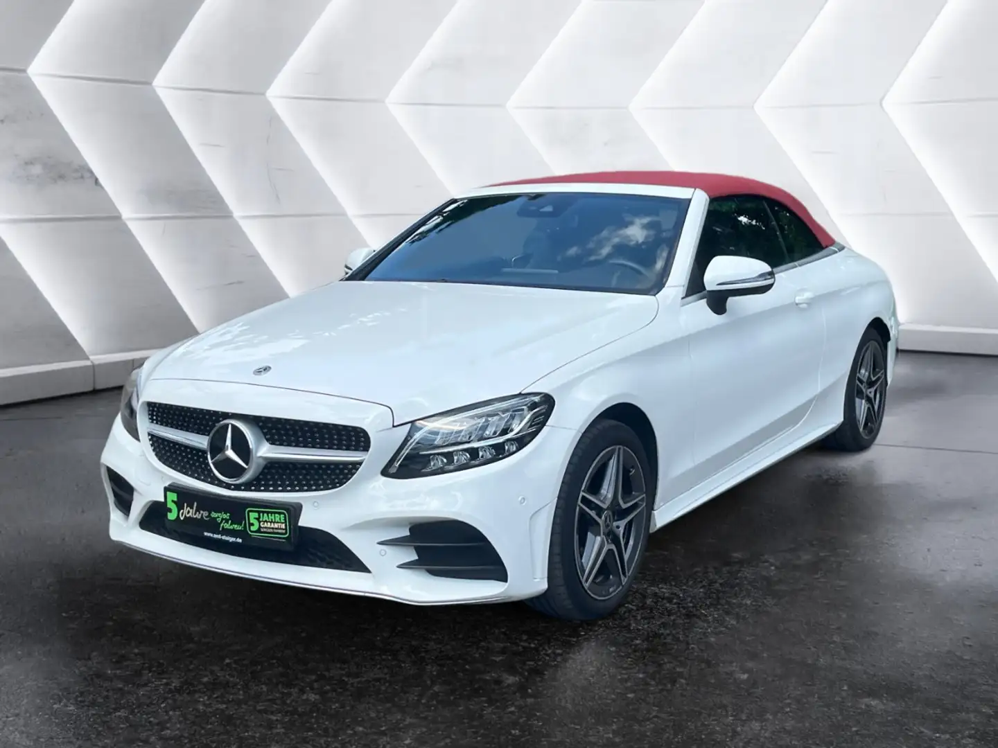 Mercedes-Benz C 180 Cabrio  AMG Line LM LED Navi Sport PDC Blanc - 2
