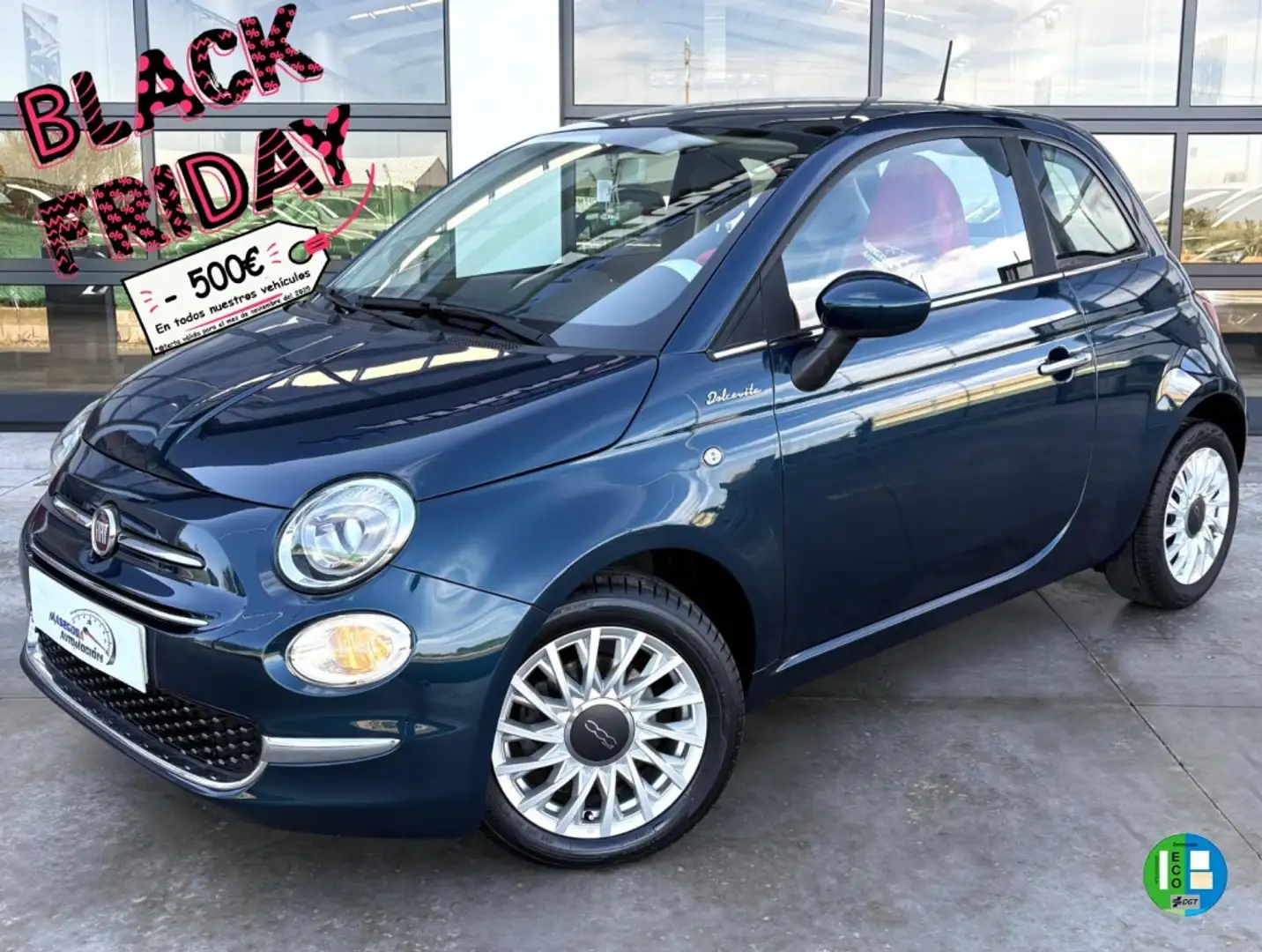 Fiat 500 1.0 Hybrid Dolcevita 52kW Bleu - 2