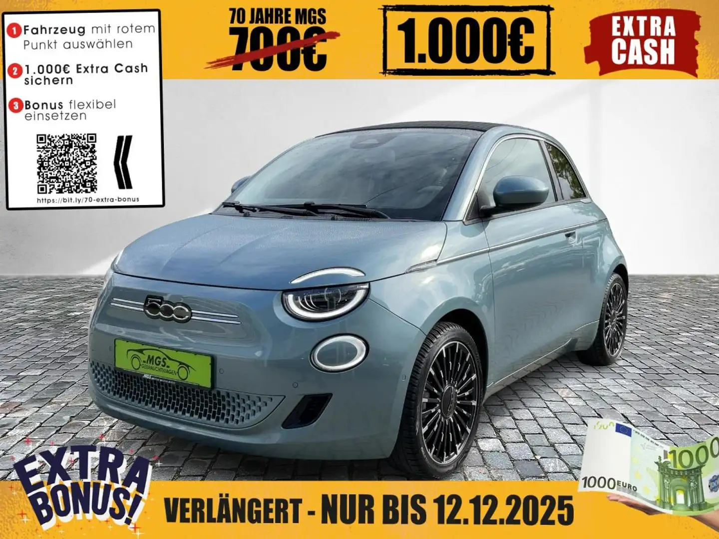 Fiat 500e La Prima DAB #BT #ANDROID #NAVI Blau - 1