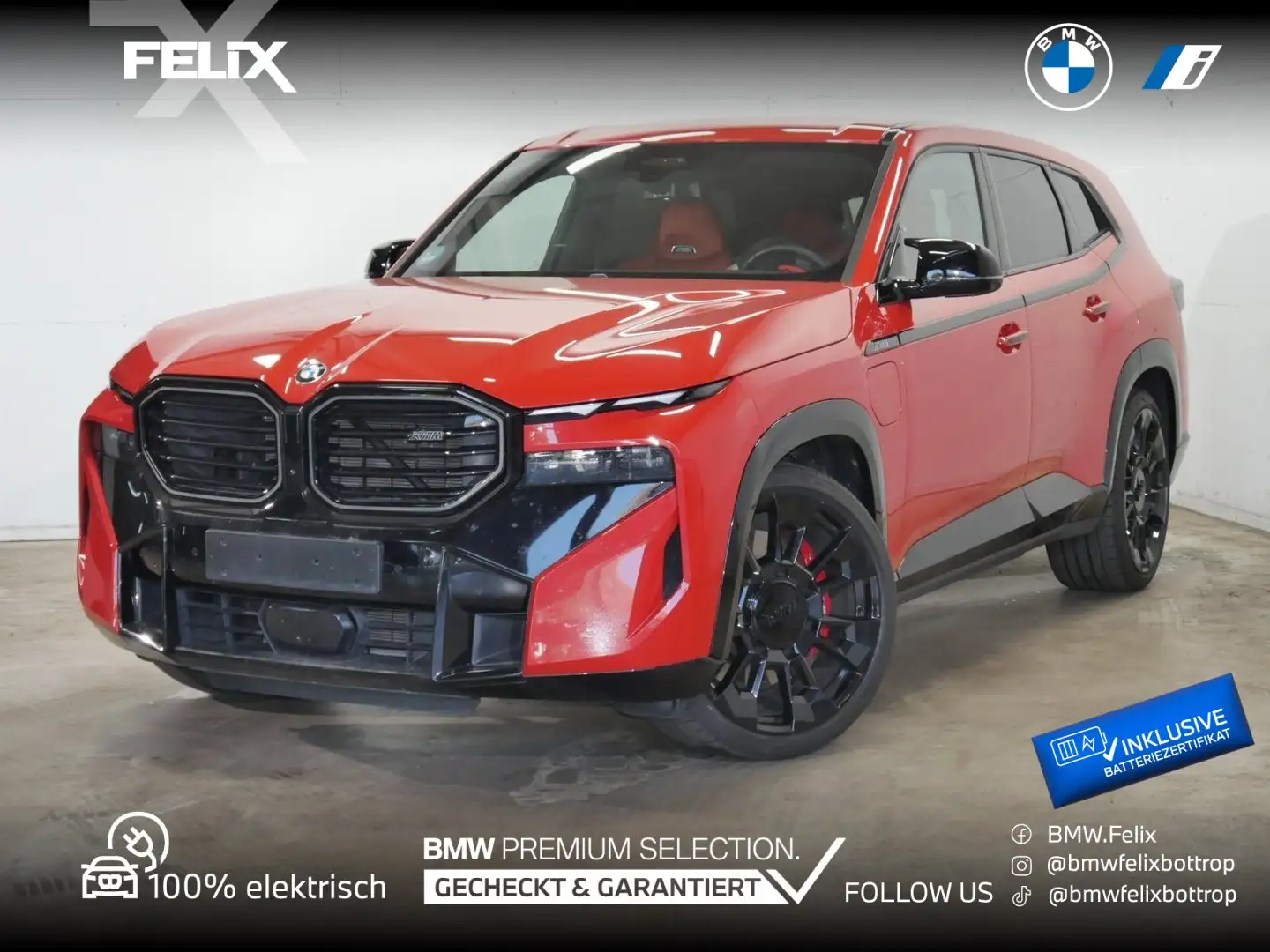 BMW XM 50e +ICONIC+AHK+23"ALU+MASSAGE+BAB ASSI EURO6 HK H Rot - 1