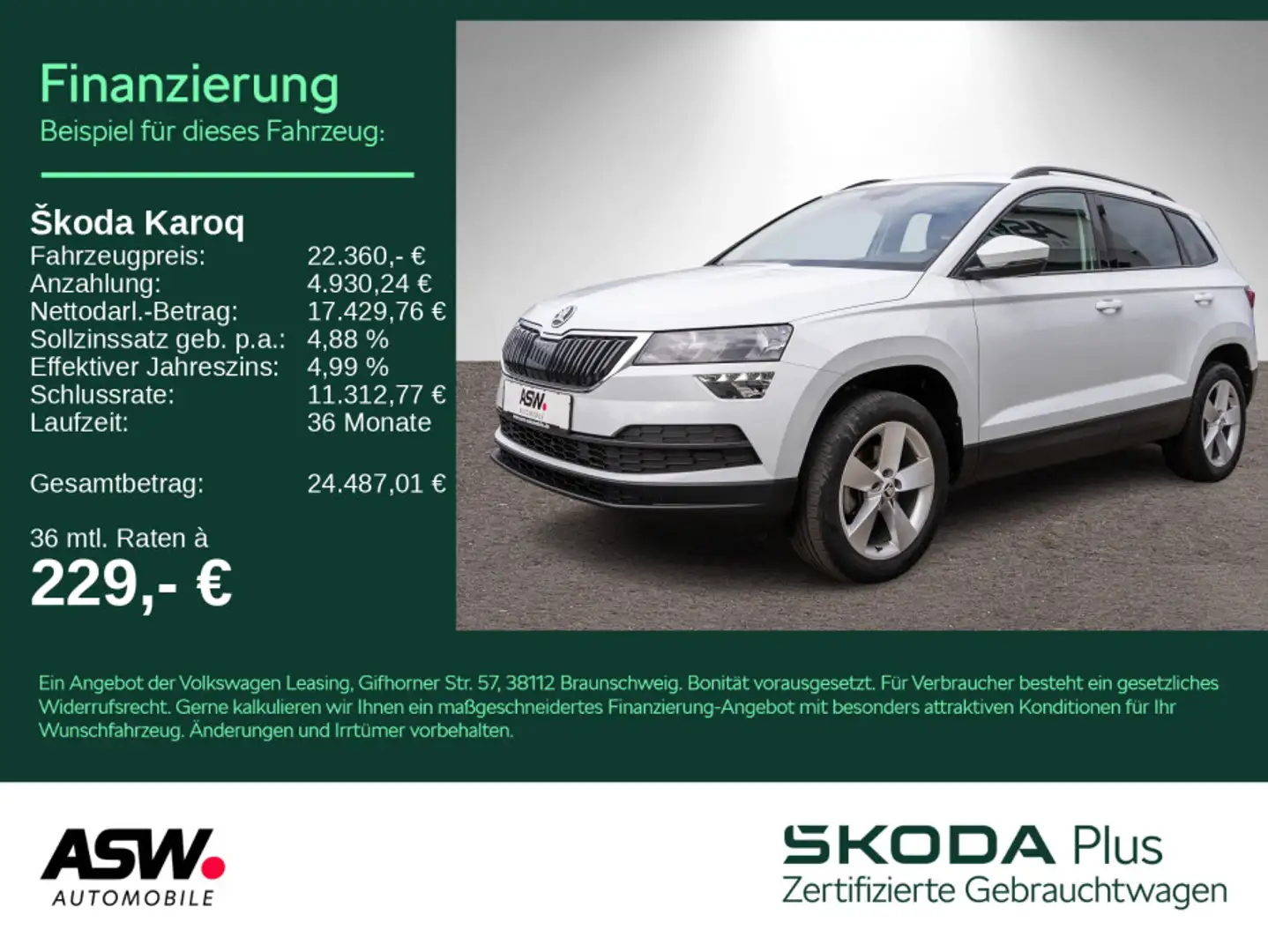 Skoda Karoq Ambition 1.5TSI DSG LED Navi Stdhz SHZ AHK Wit - 1