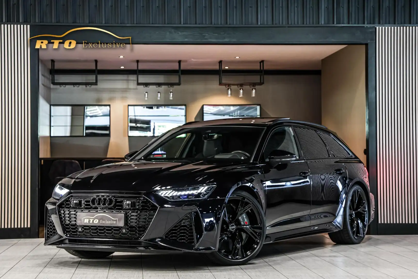 Audi RS6 A6 Avant TFSI quattro|Dynamic Plus|PANO|4W|HUD| Zwart - 1