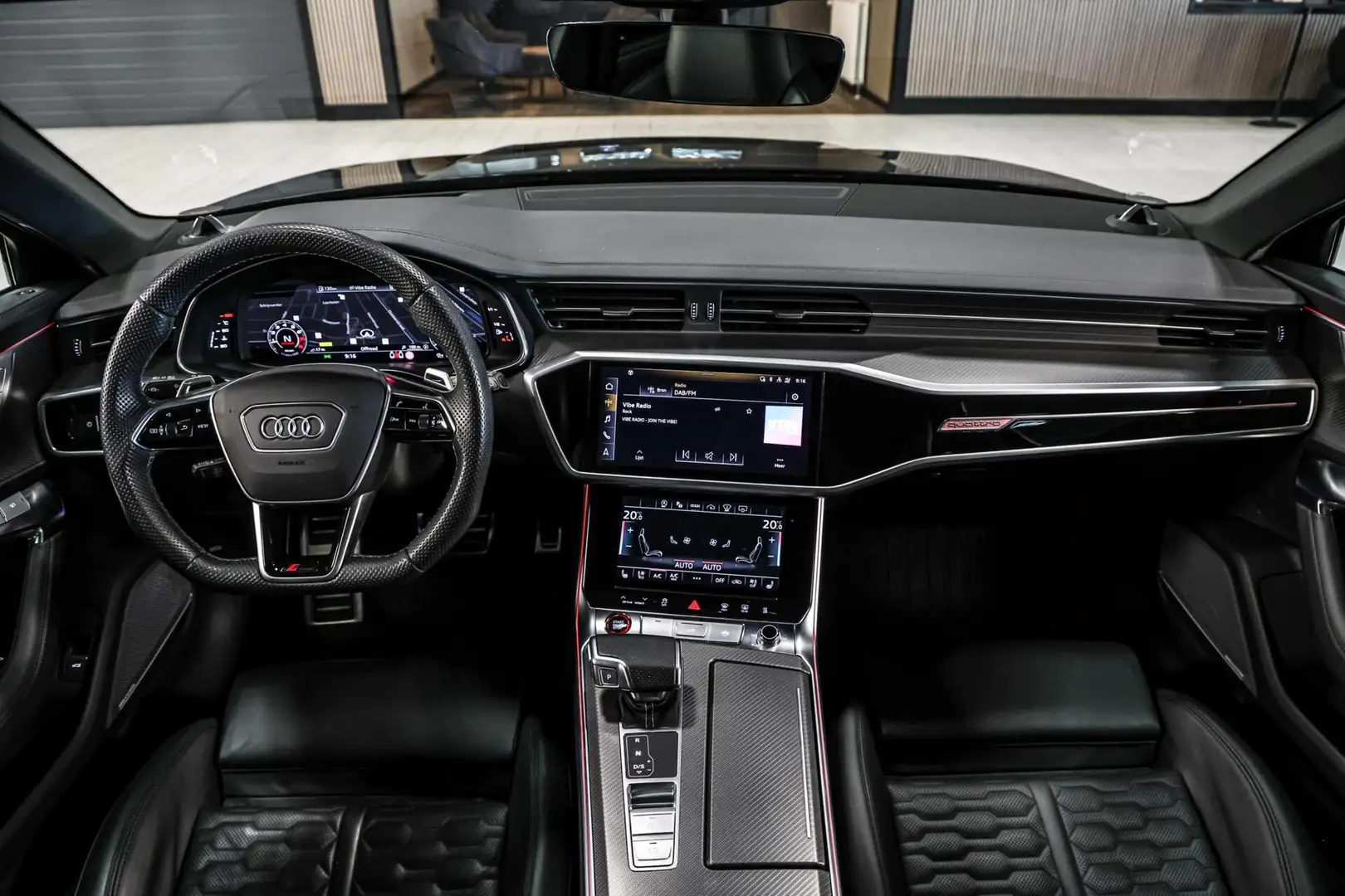 Audi RS6 A6 Avant TFSI quattro|Dynamic Plus|PANO|4W|HUD| Zwart - 2