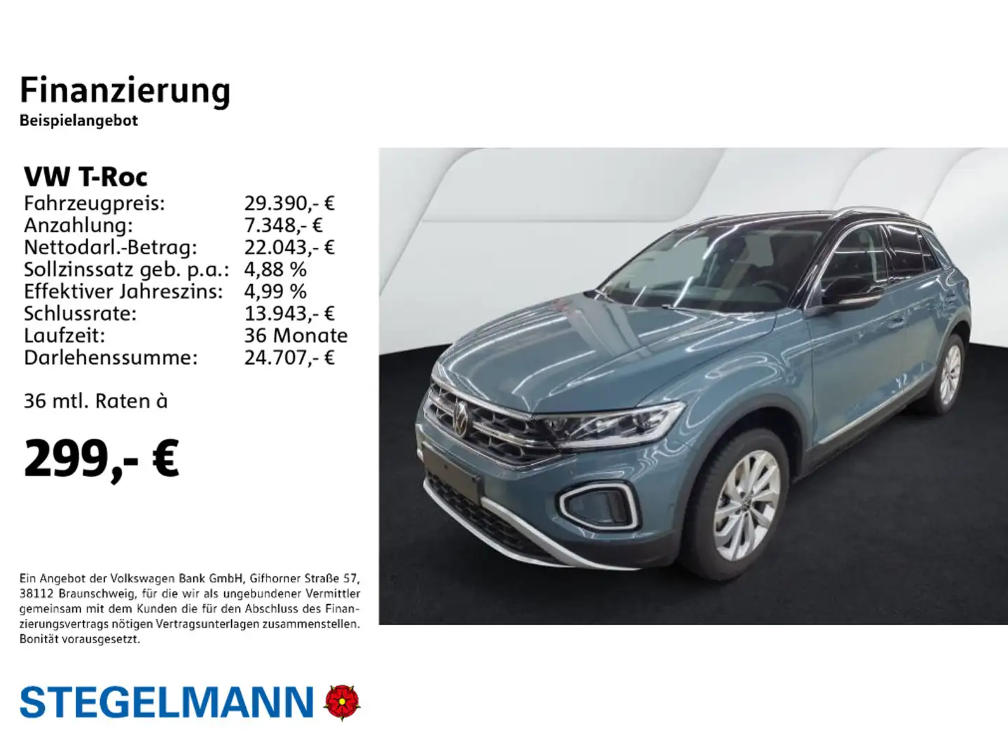 Volkswagen T-Roc 1.5 TSI DSG Facelift Style *AHK*Navi*LED* Blau - 2