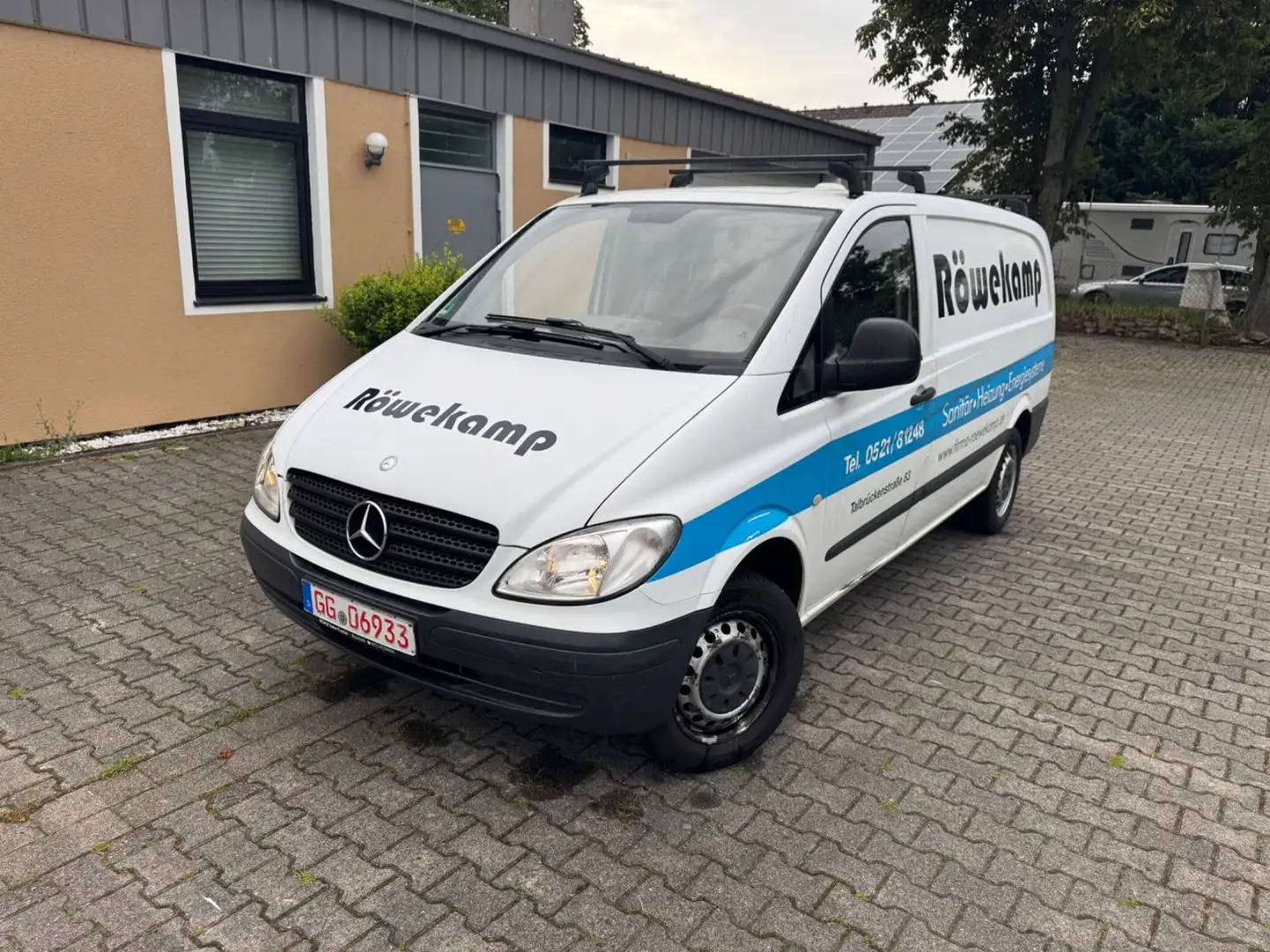 Mercedes-Benz Vito Kasten 111 CDI LANG AHK DACHTRÄGER REGALSYS Weiß - 1