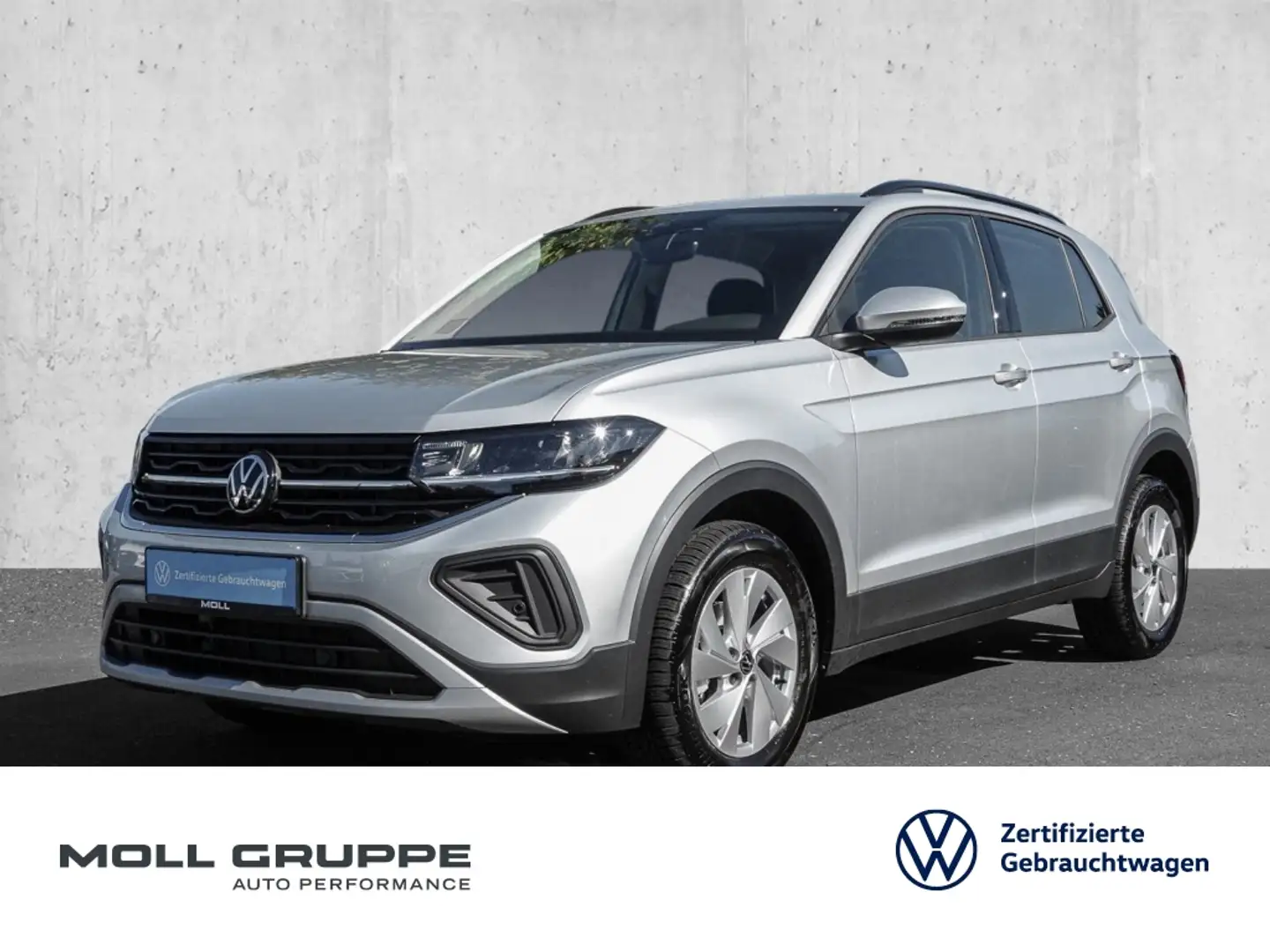 Volkswagen T-Cross 1.0 TSI DSG Life AUT KAM LED LM PDC SHZ Silber - 1