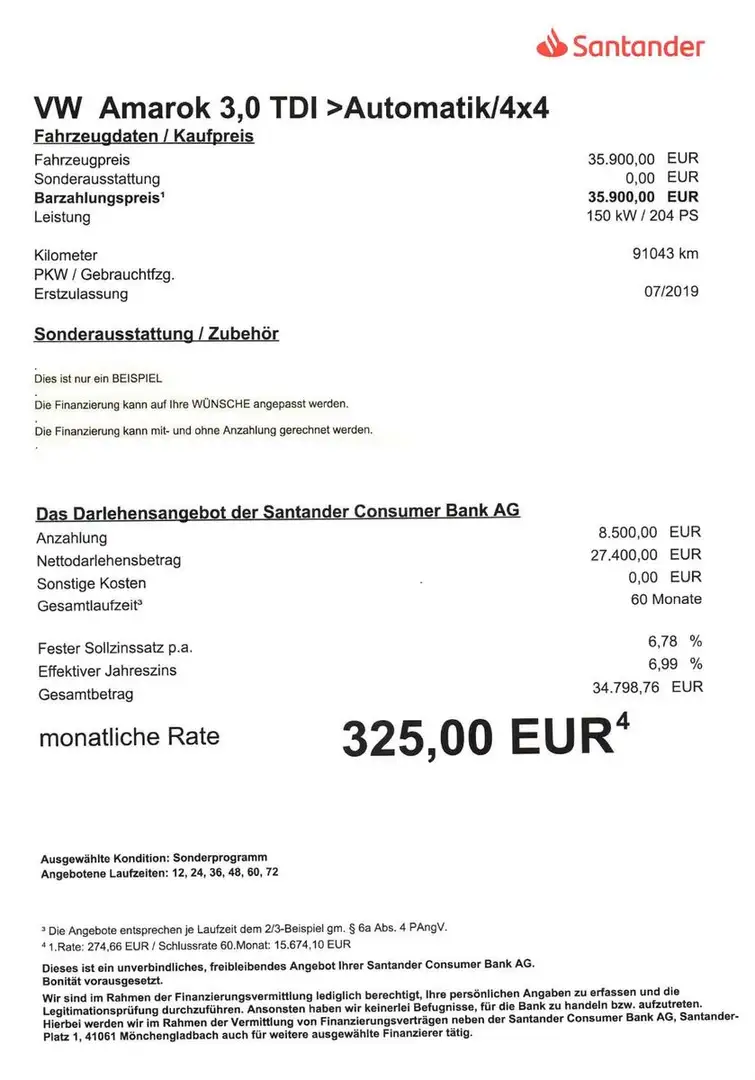 Volkswagen Amarok 3,0 TDI 4Motion DarkLabelAUT/AHK/NAV/XEN Schwarz - 2