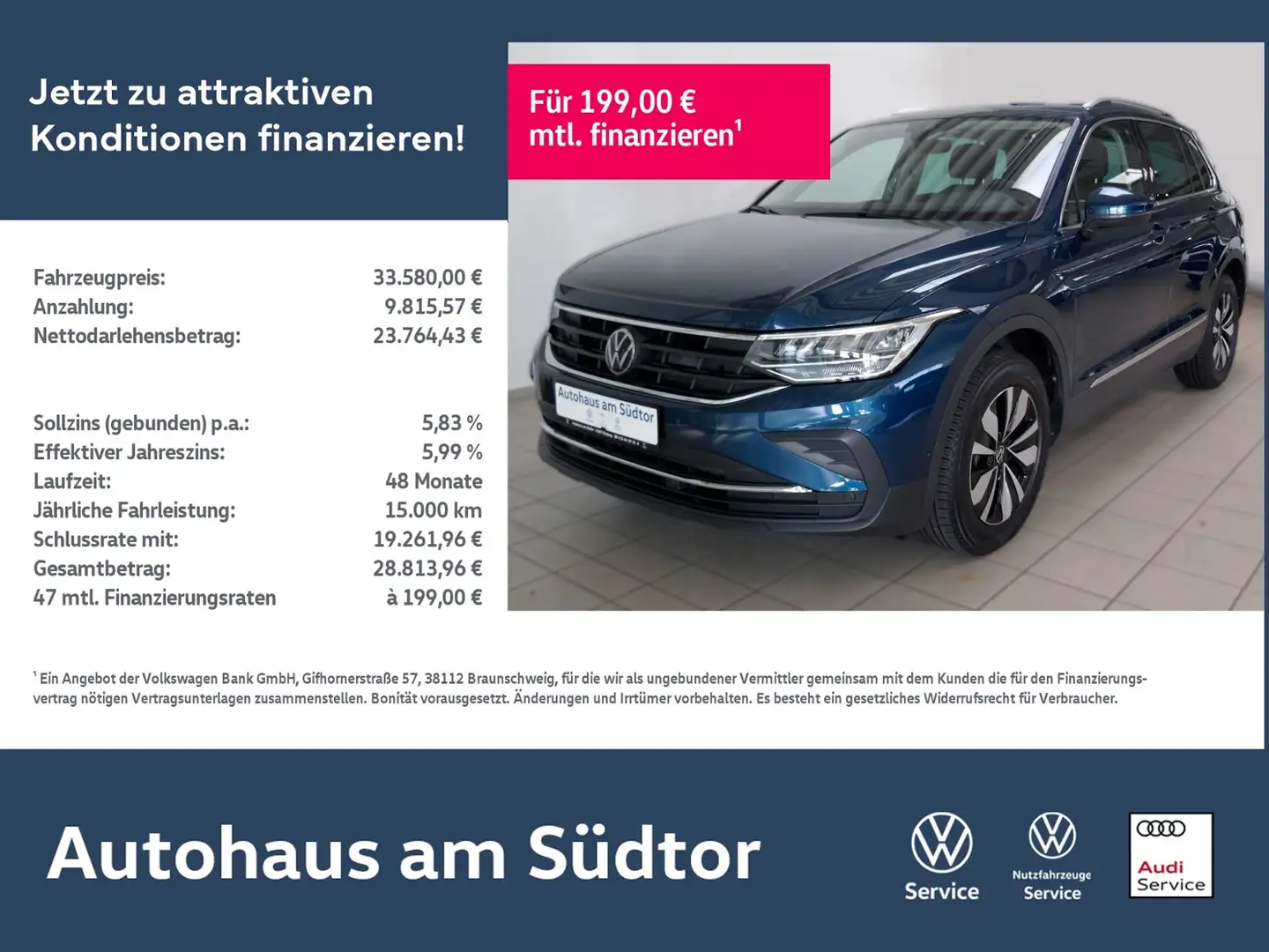 Volkswagen Tiguan MOVE 1.5 TSI DSG | LED AHK RFK ACC Blau - 1