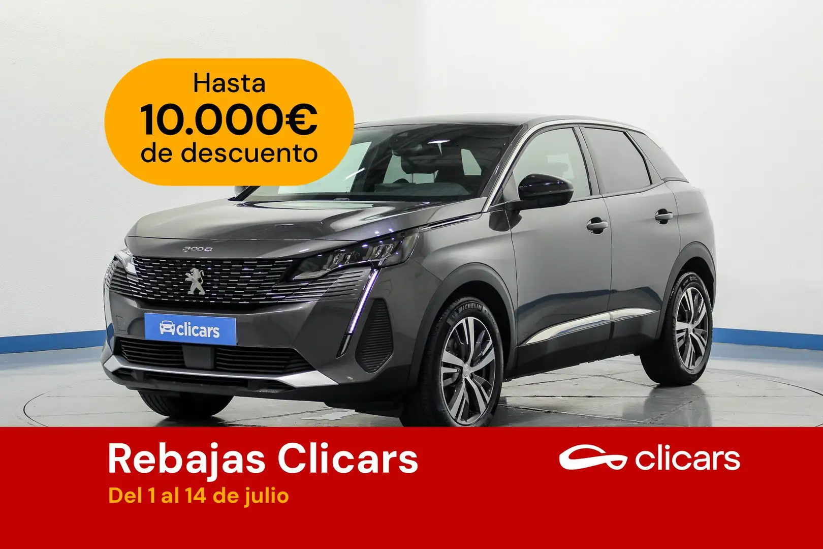 Peugeot 3008 Hybrid 136 Allure eDCS6 Gris - 1