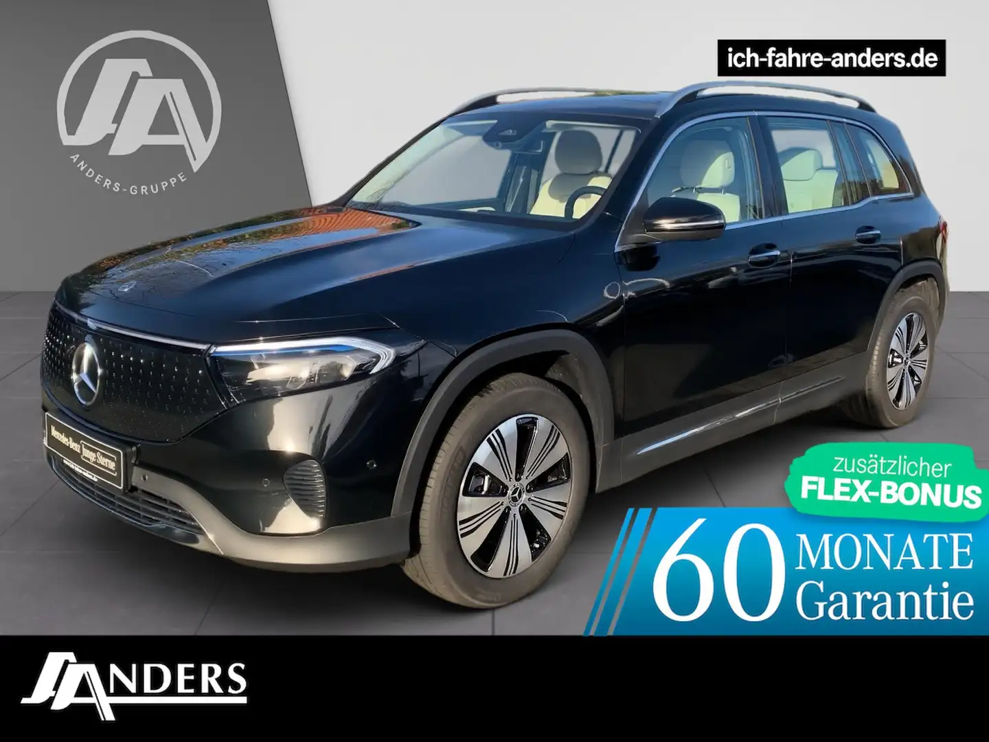 Mercedes-Benz EQB 300 4M Progressive+MBUX+Pano+LED+Kam+Distr Noir - 1