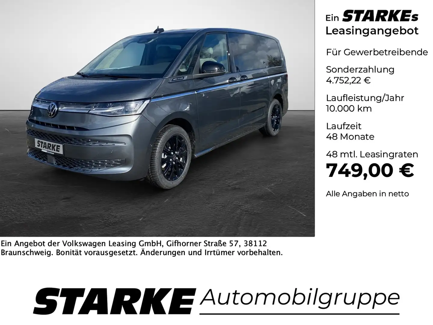 Volkswagen T7 Multivan 1.5 eHybrid 4Motion DSG Style lang Gris - 1